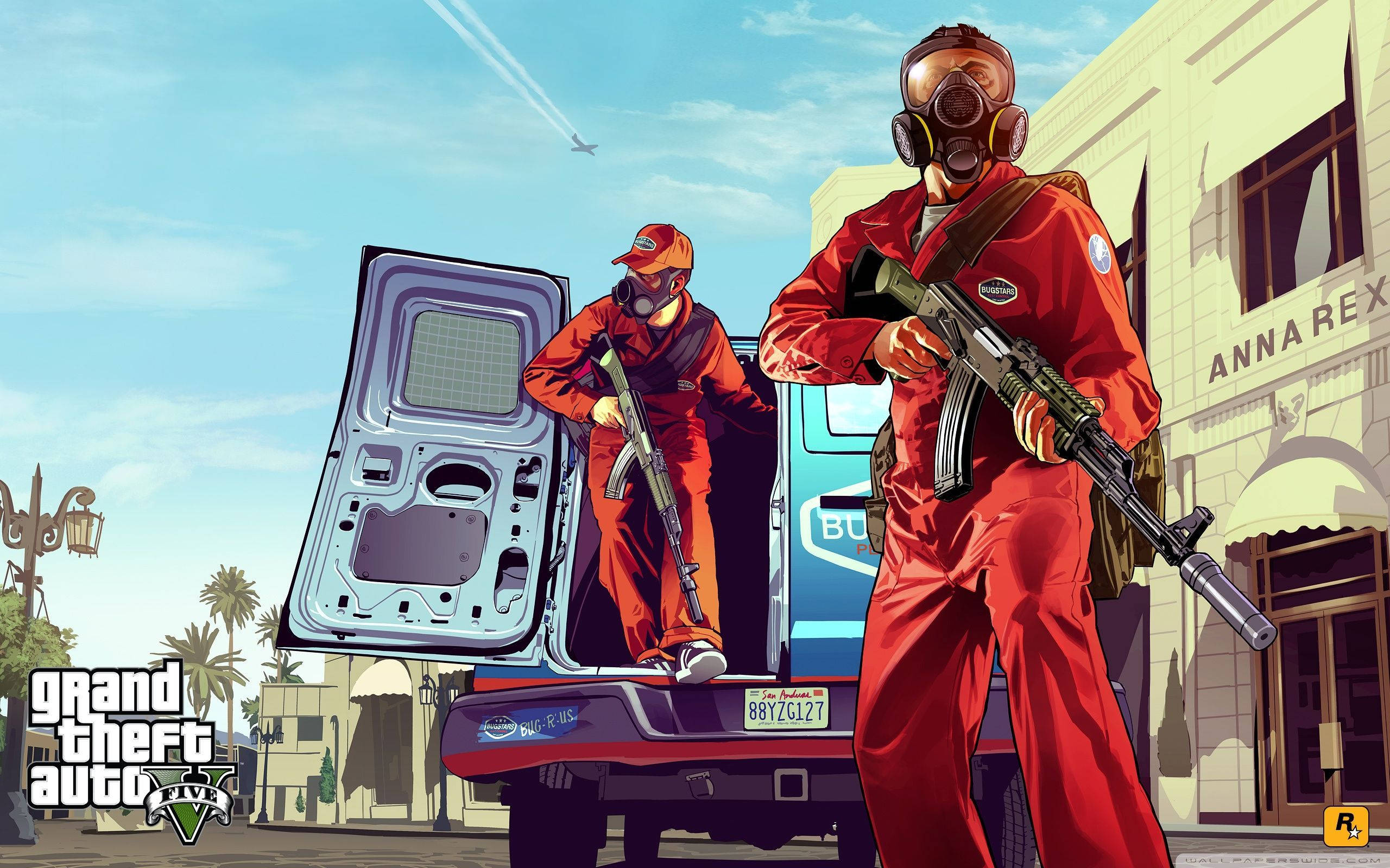 1080p GTA 5 Банков обир Тапет