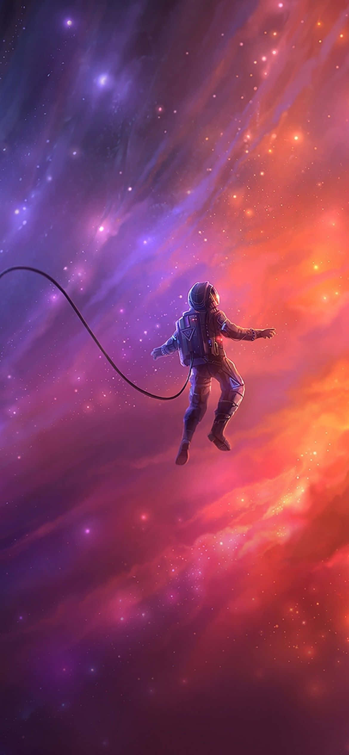 1170x2532 Астронавт Външно пространство Тапет