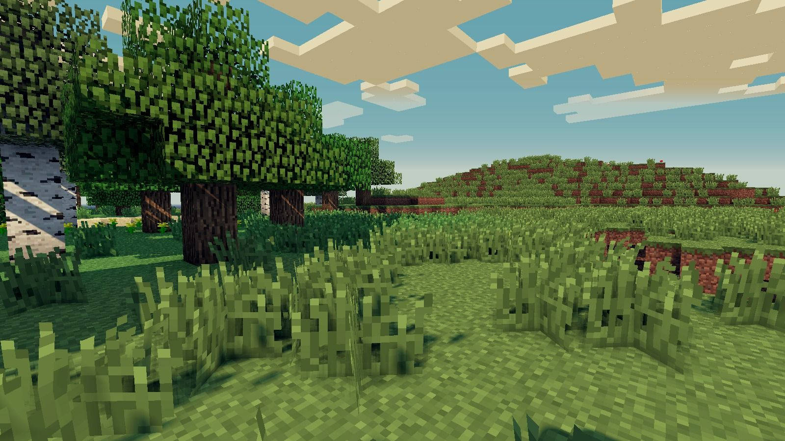 1280x720 Minecraft Зелено поле Тапет