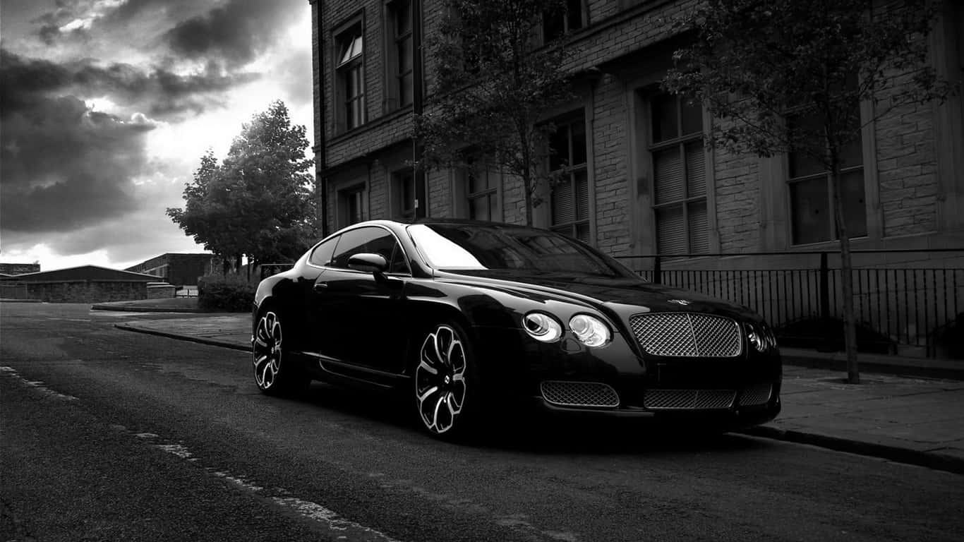 1366x768 Bentley фон Черно-бяла снимка Bentley Continental GT Тапет