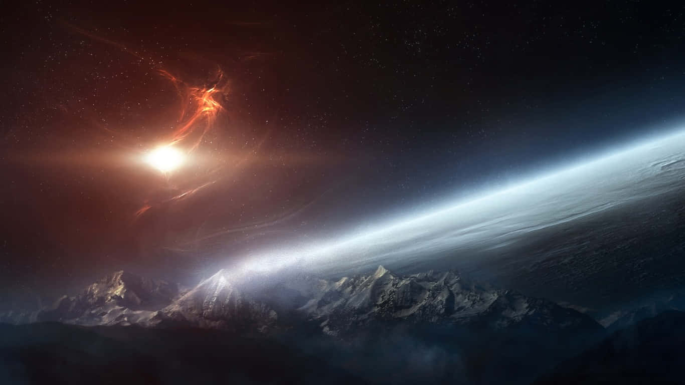 1366x768 HD Superblast за десктоп Тапет