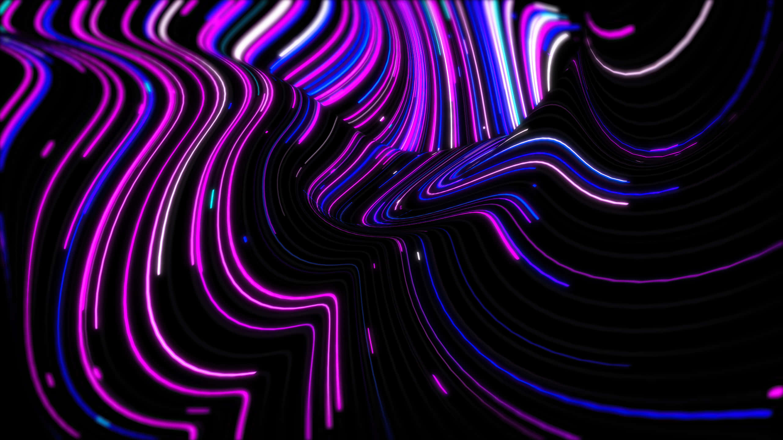 Неонови лилави абстрактни линии 1440p AMOLED фон Тапет