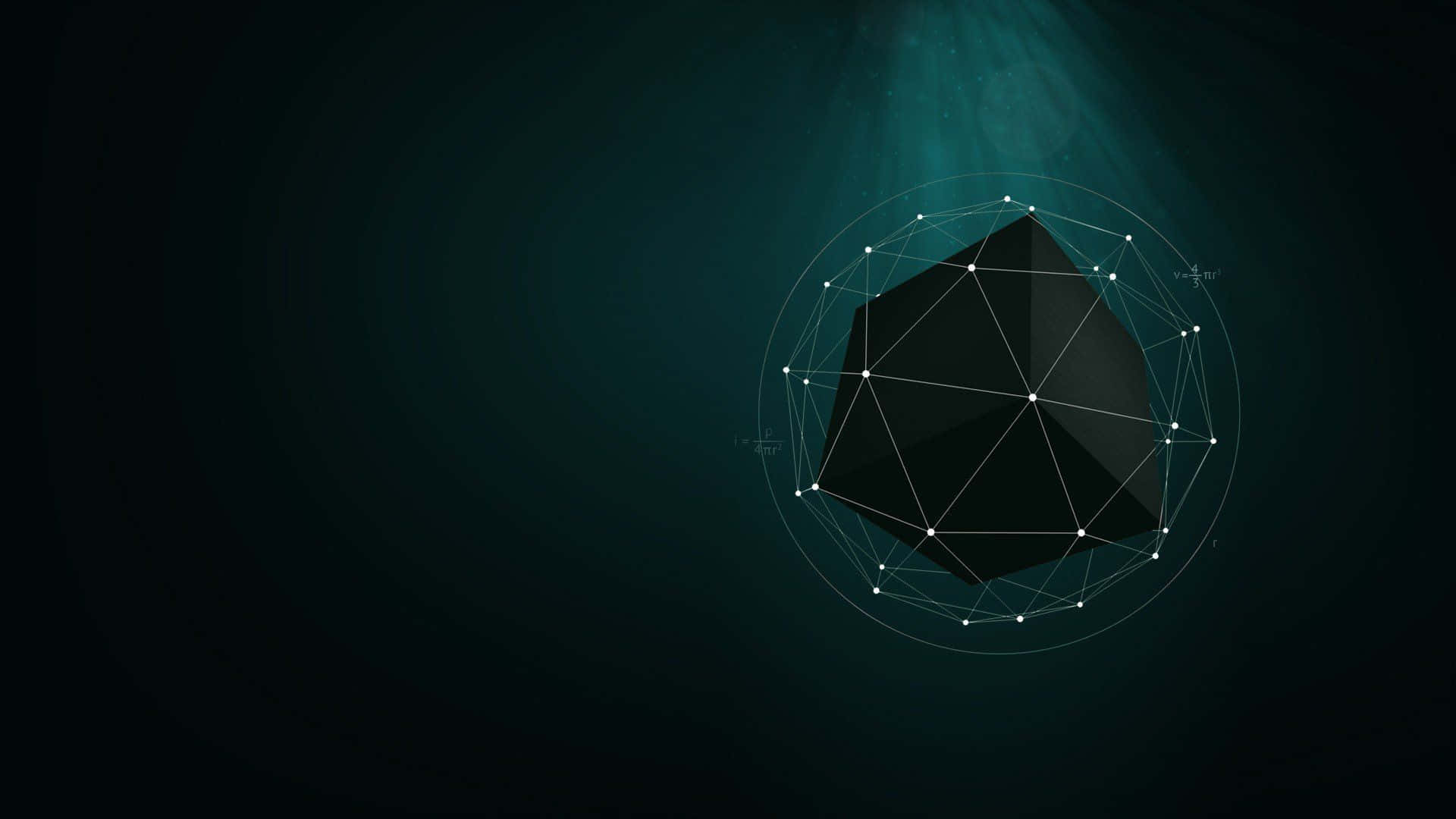 1920 X 1080 Минималистичен Черен Куб Тапет