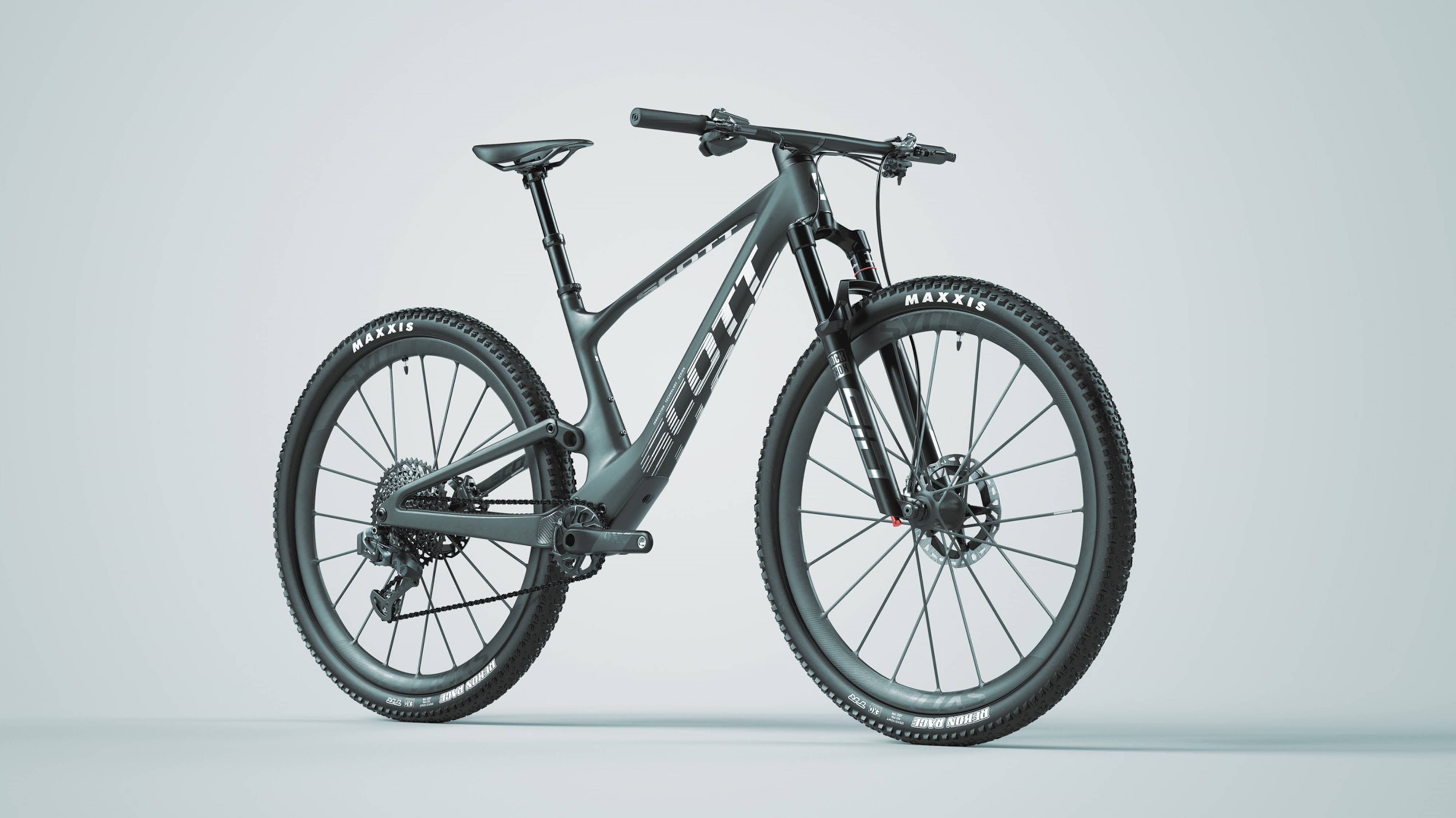 2022 Scott Maxxis Spark Black 4K планински велосипед Тапет