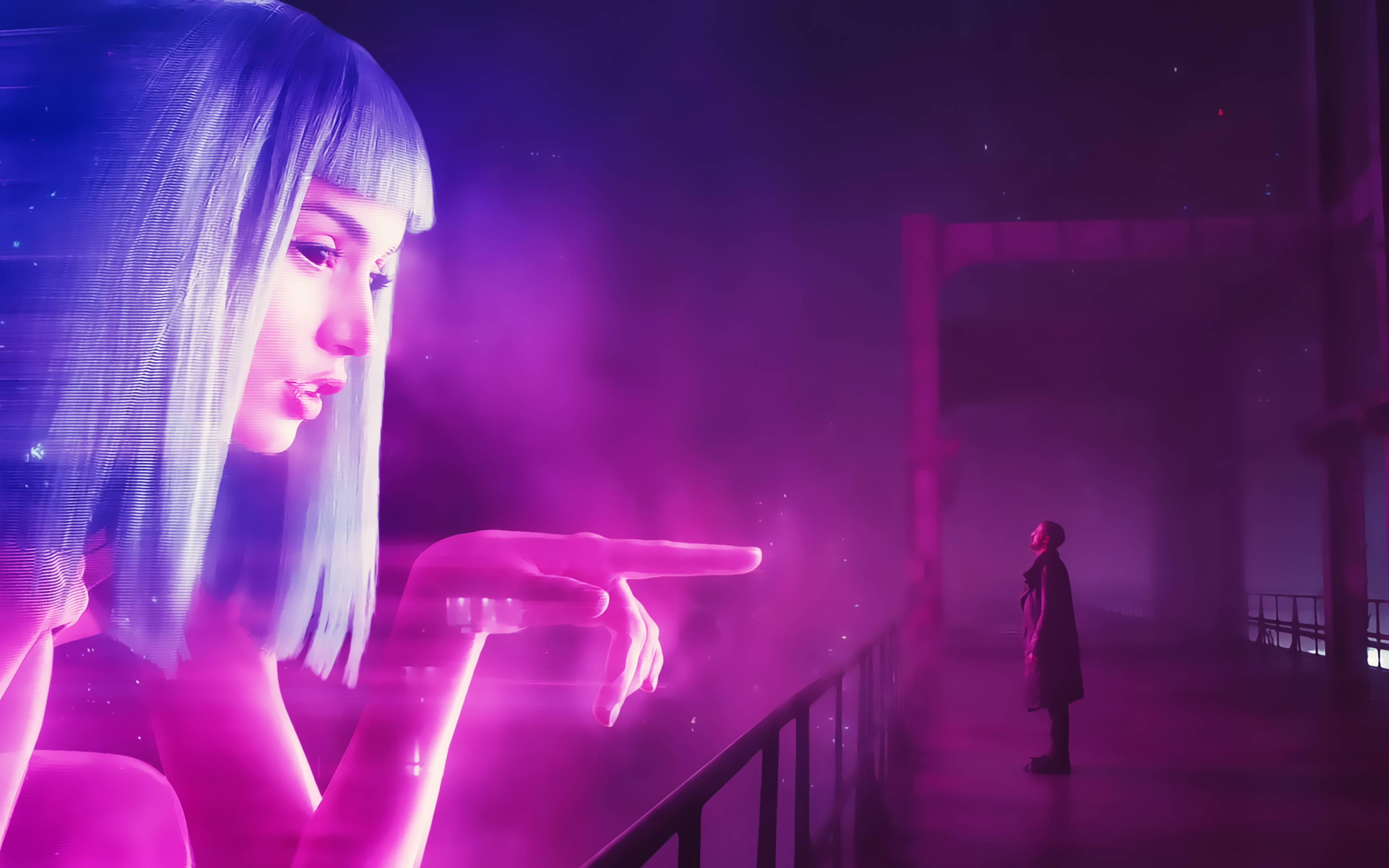 Дигитален спътник Джой Блейд Рънър 2049 4K Тапет