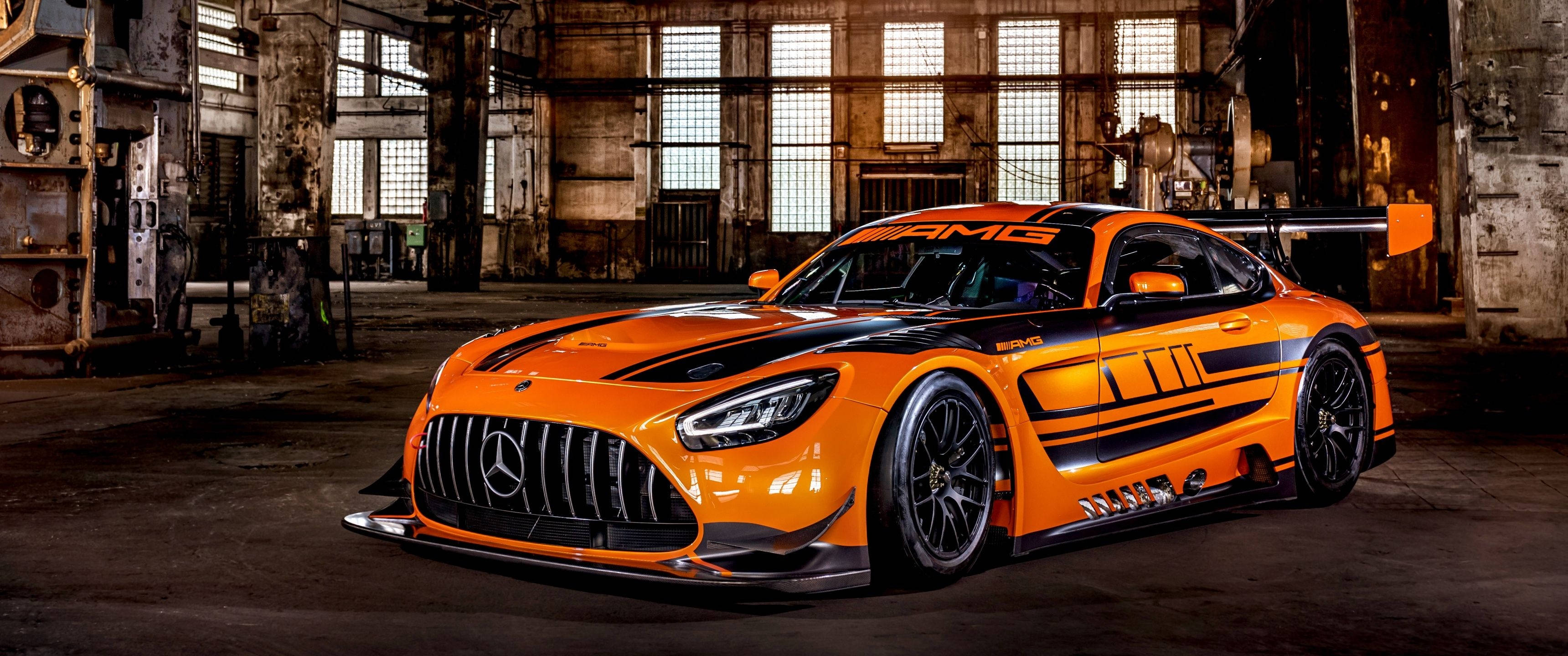 3440x1440 Автомобил Mercedes-AMG GT3 Тапет
