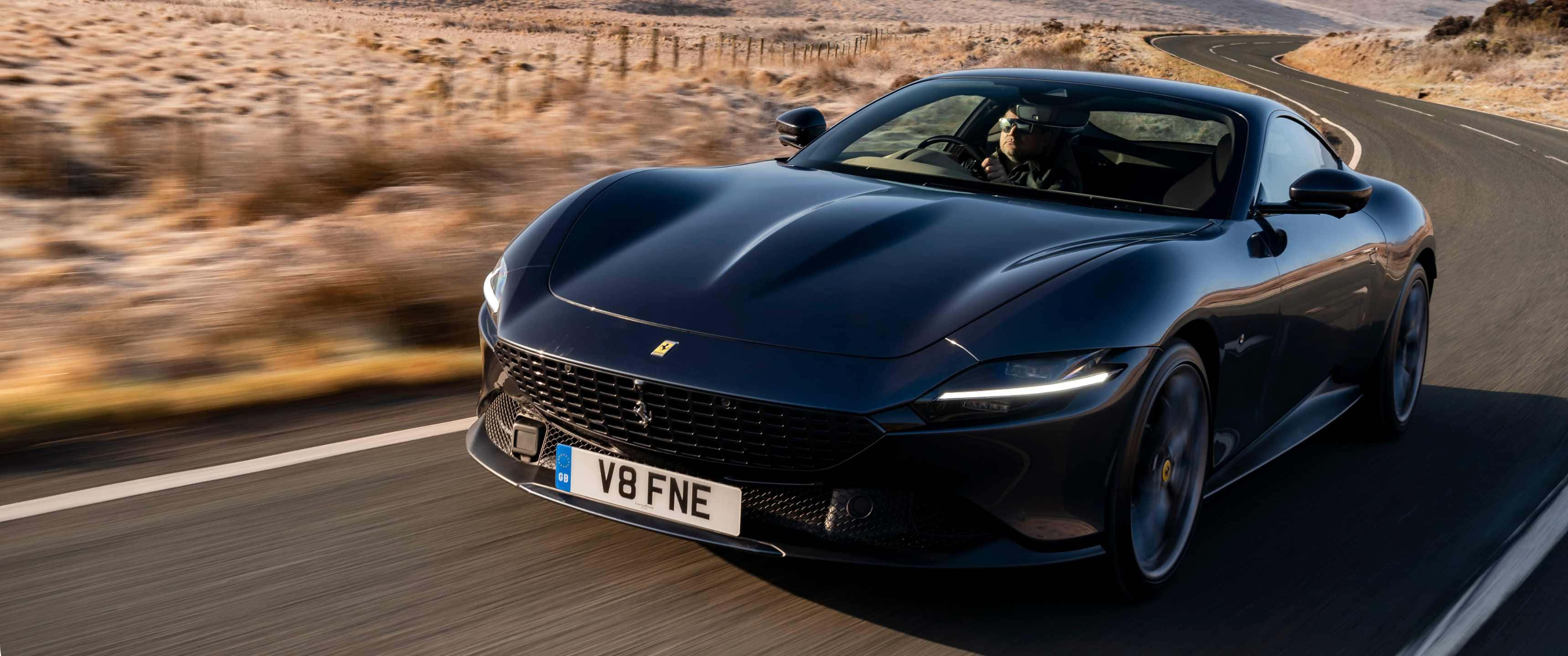 3440x1440p Ferrari фон Рома Тапет