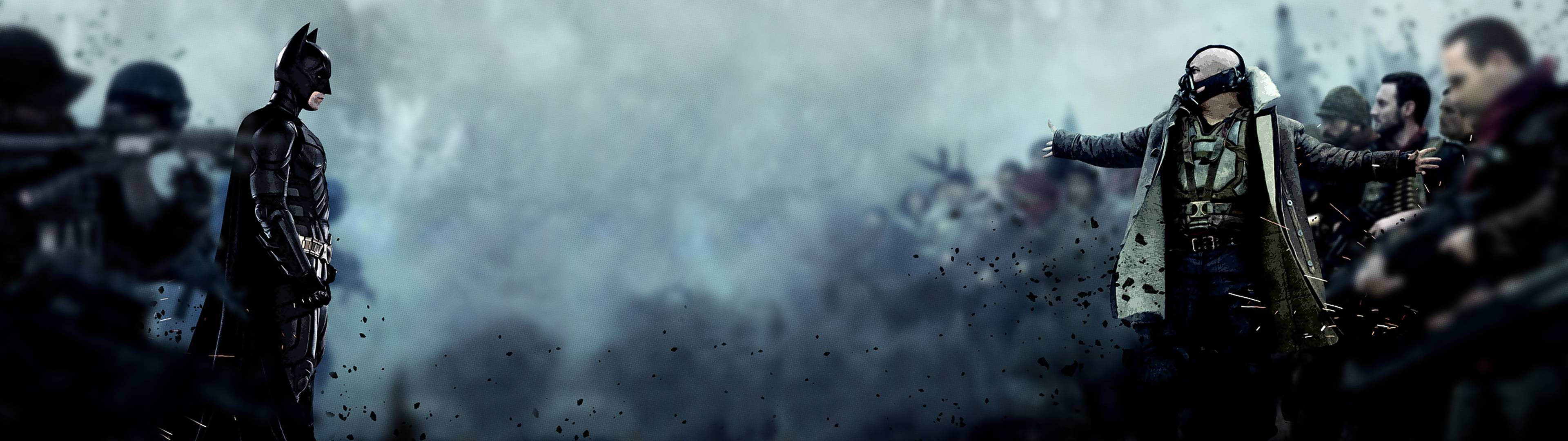 3840x1080 HD двоен монитор Батман Тапет
