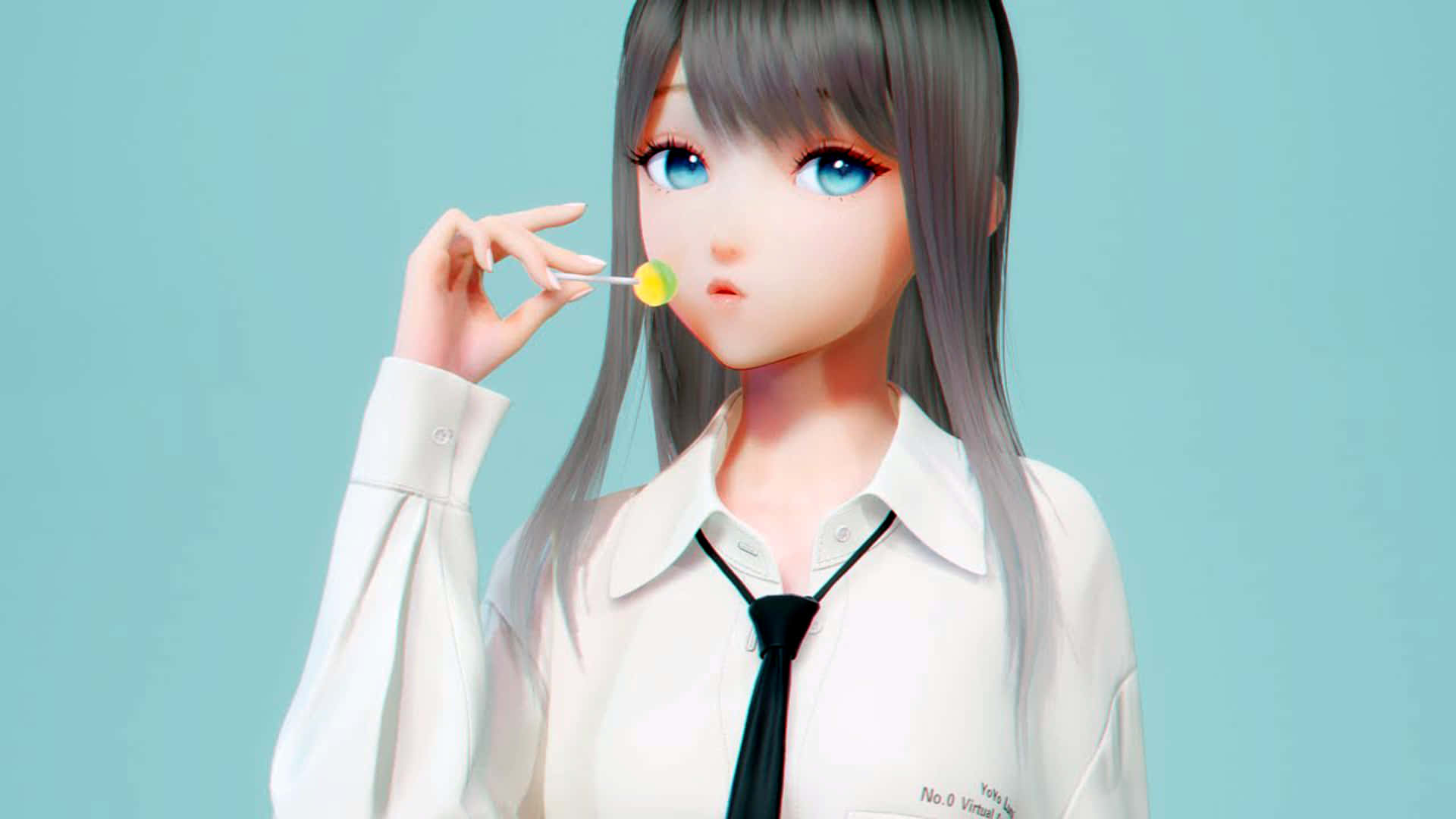 Ученичка 3D аниме Тапет