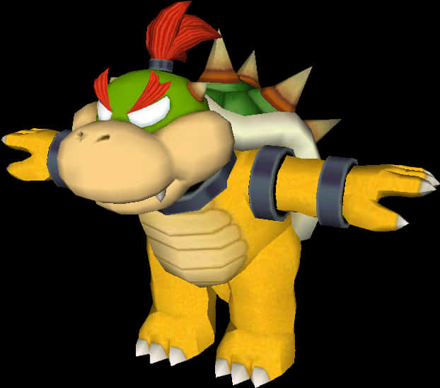 3D рендер на класически Bowser Тапет
