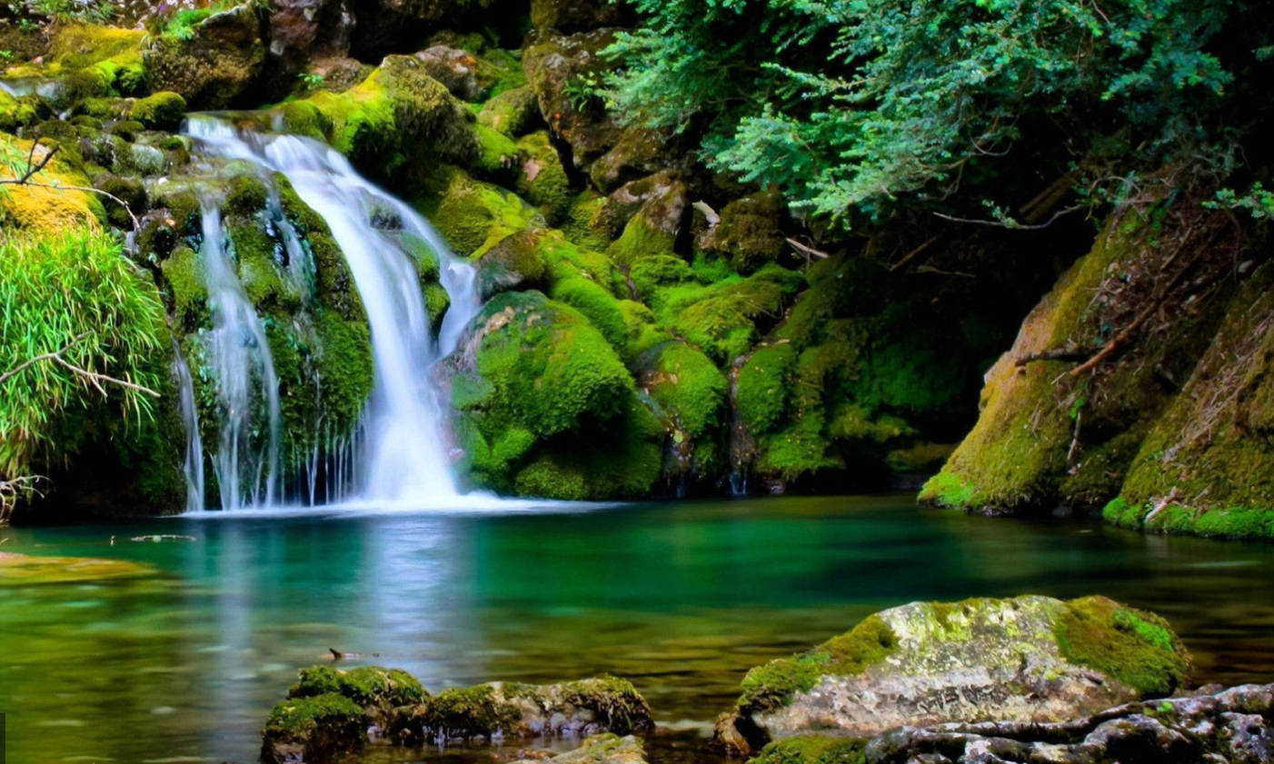 3D природа с водопад Тапет