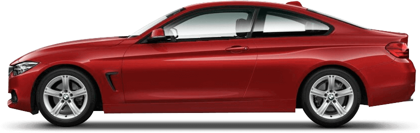 Червена БМВ 4 Series Coupe в профил Тапет