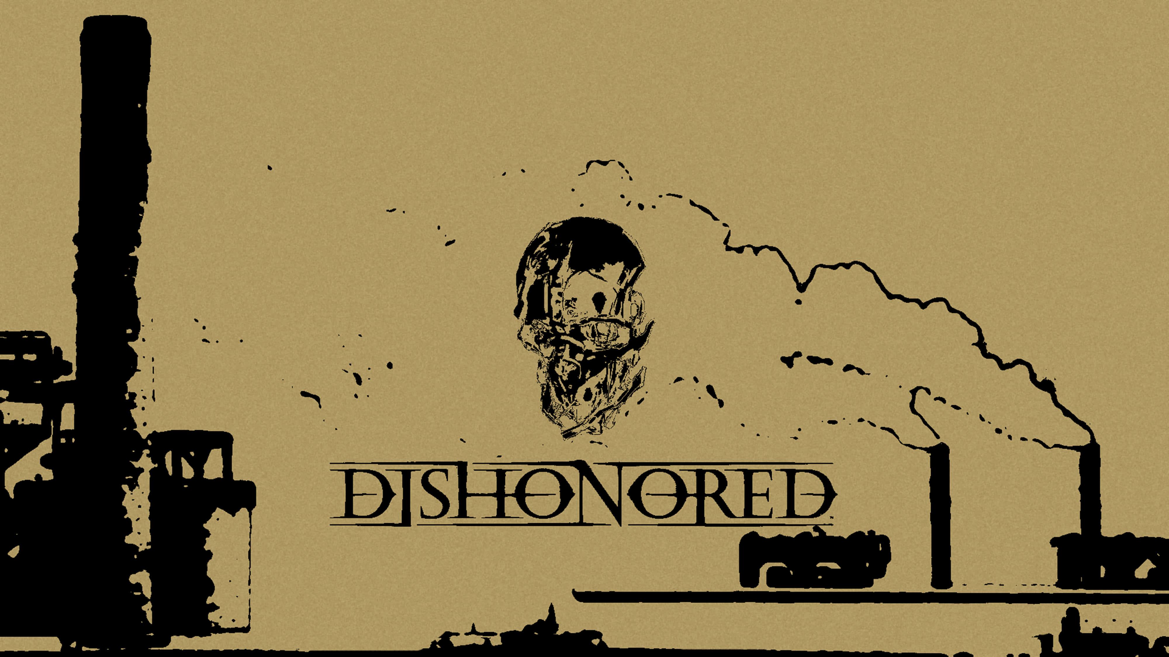 4K Dishonored Кафява Естетика Тапет