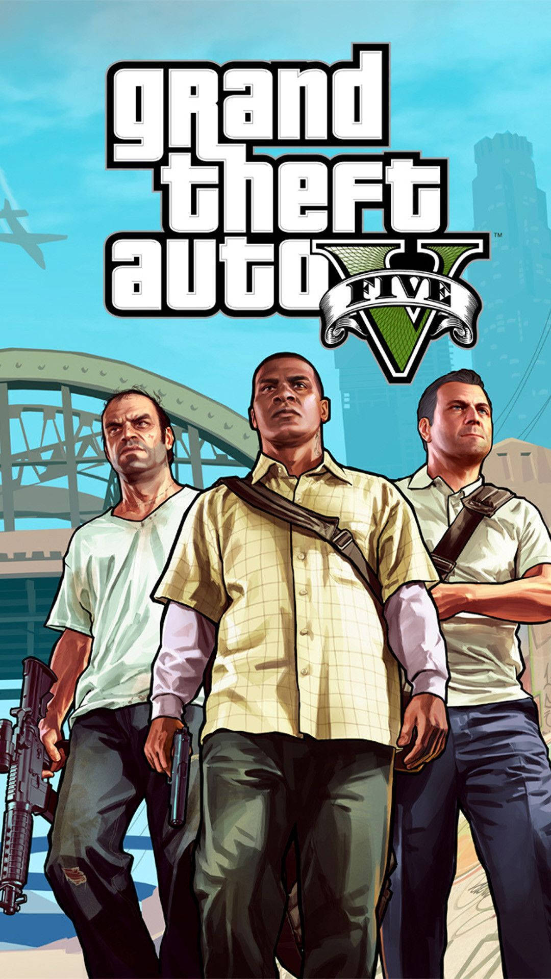 4K GTA 5 Тревър Франклин Майкъл Фонове за Телефон Тапет