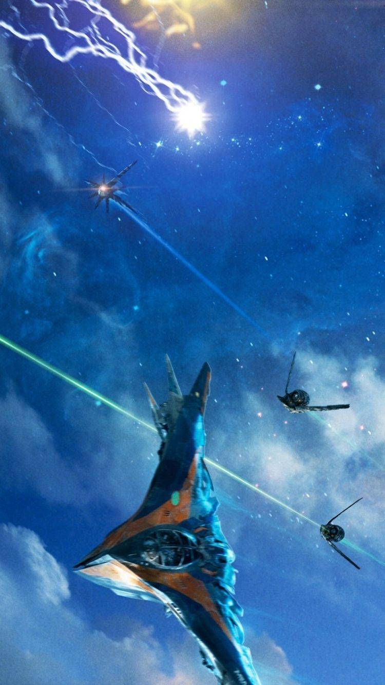 4K Guardians of the Galaxy Milano Космически кораб Тапет