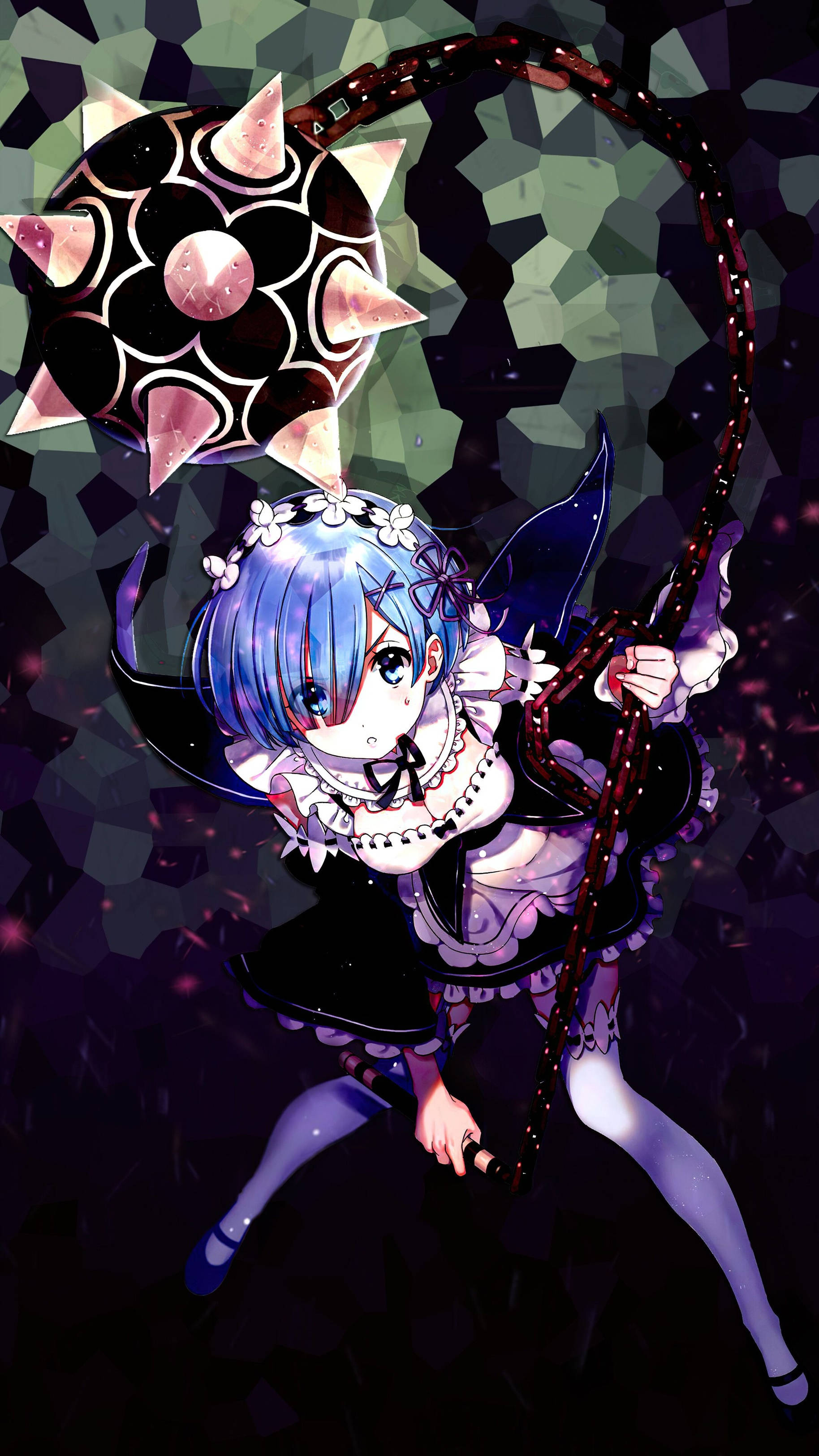 4K Аниме iPhone Re:Zero Рем Тапет