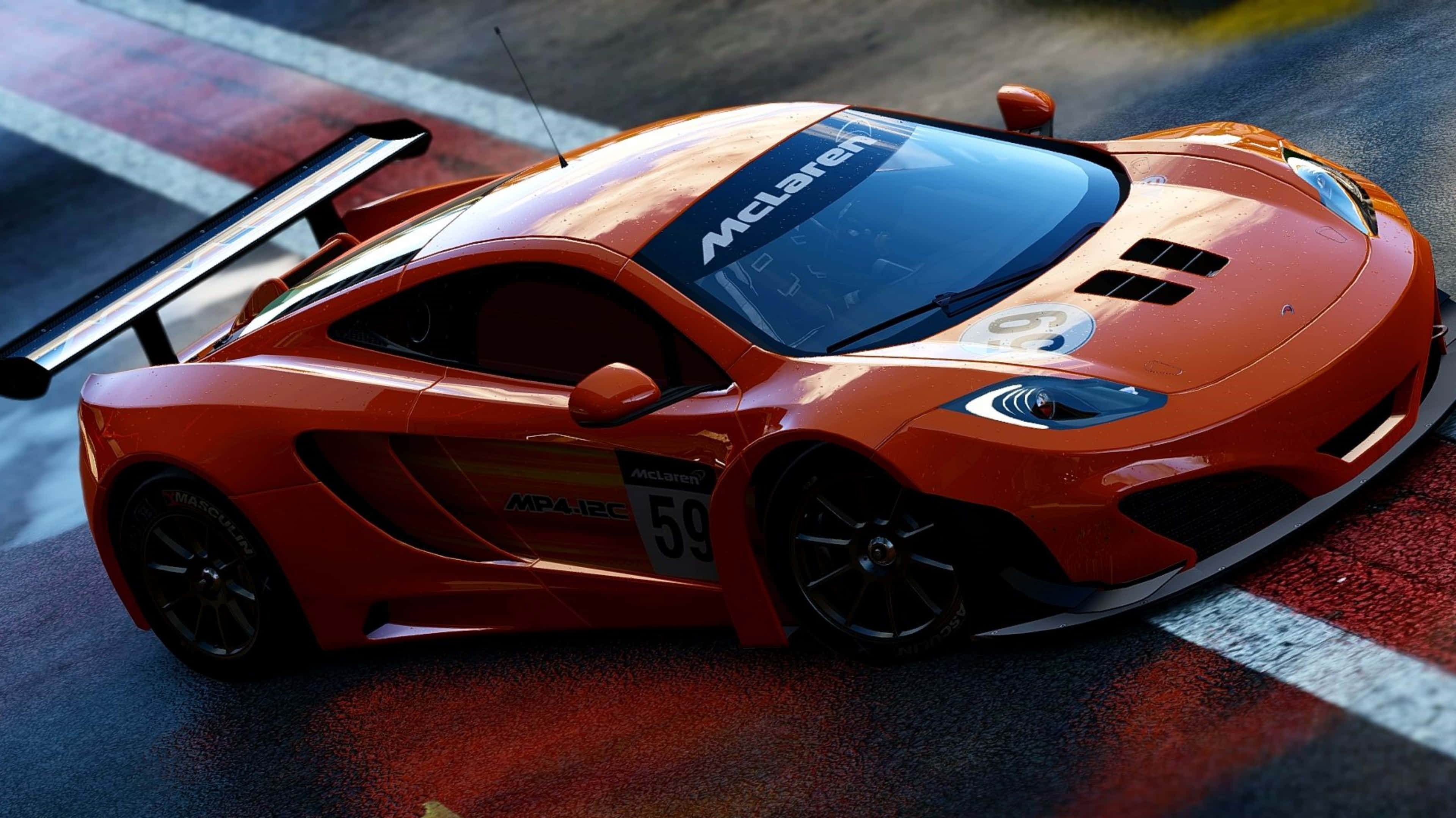 4K Project Cars Меден McLaren 12C фон Тапет