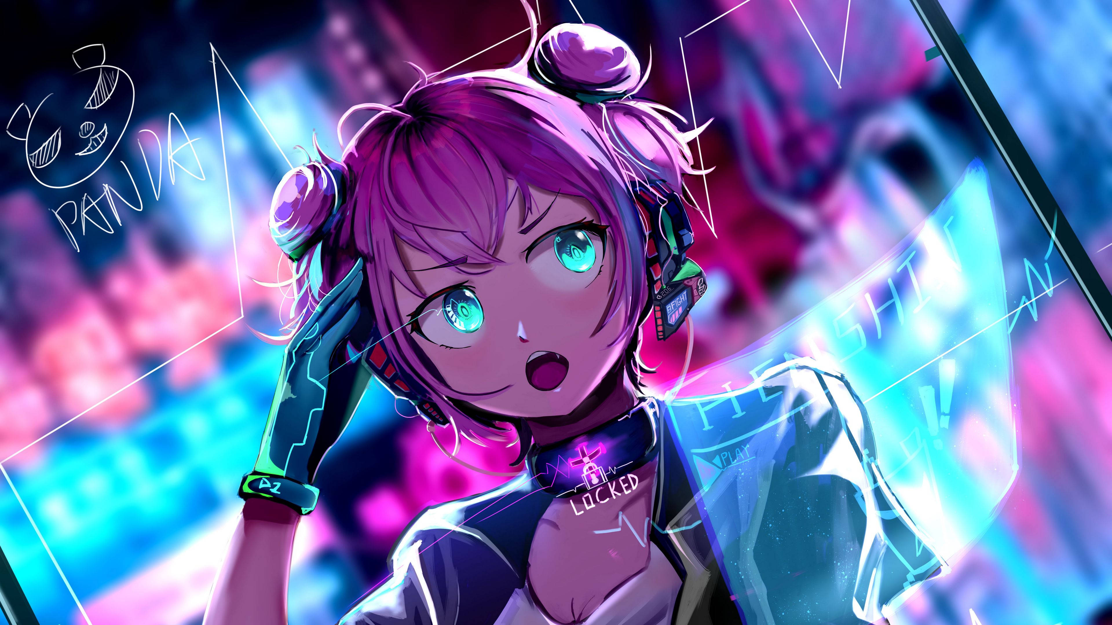 4K Аниме изкуство Sayori Тапет
