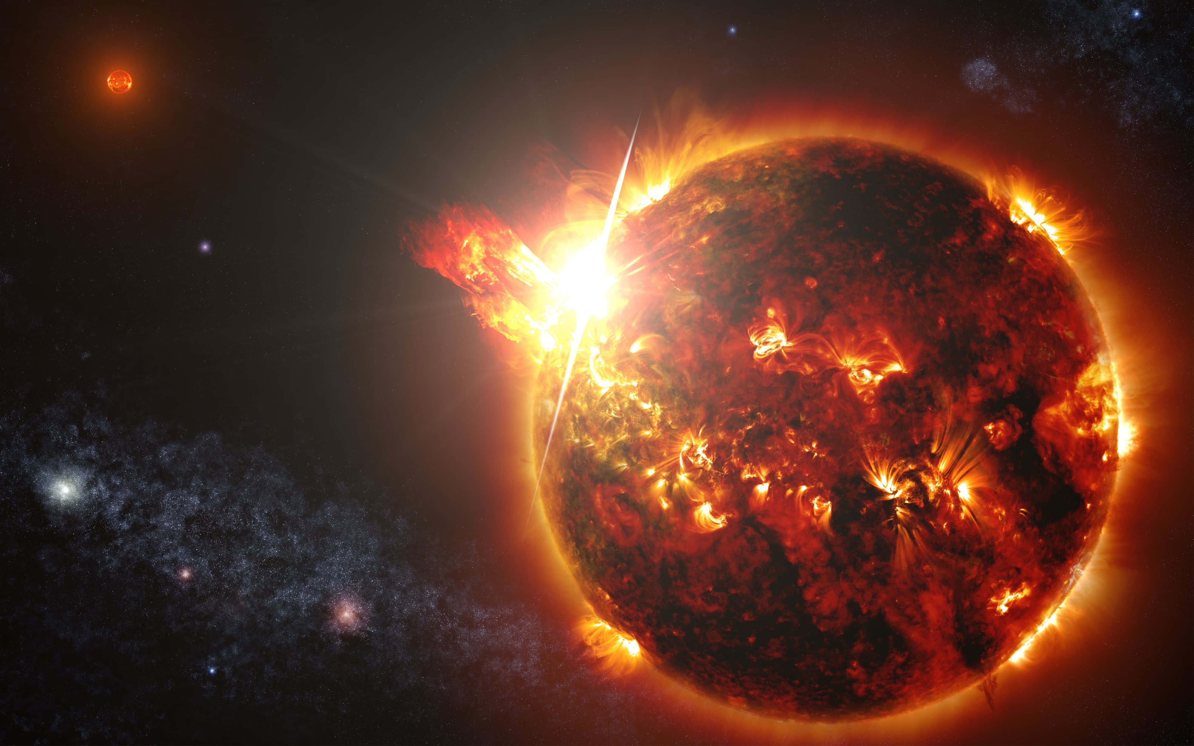 4K Вселена Коронално изхвърляне на маса Тапет