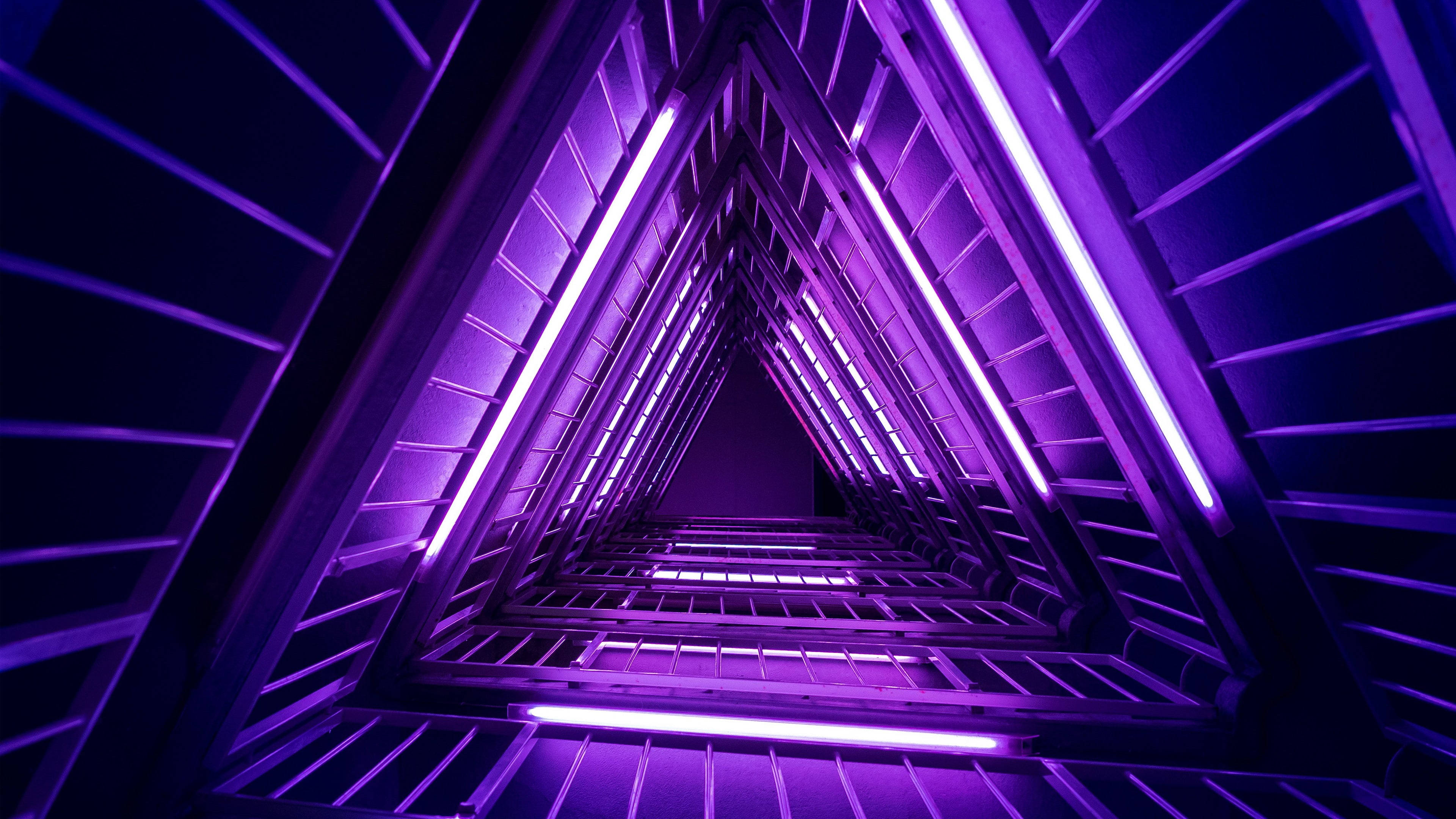 4K Архитектурен Триъгълен Тунел Тапет
