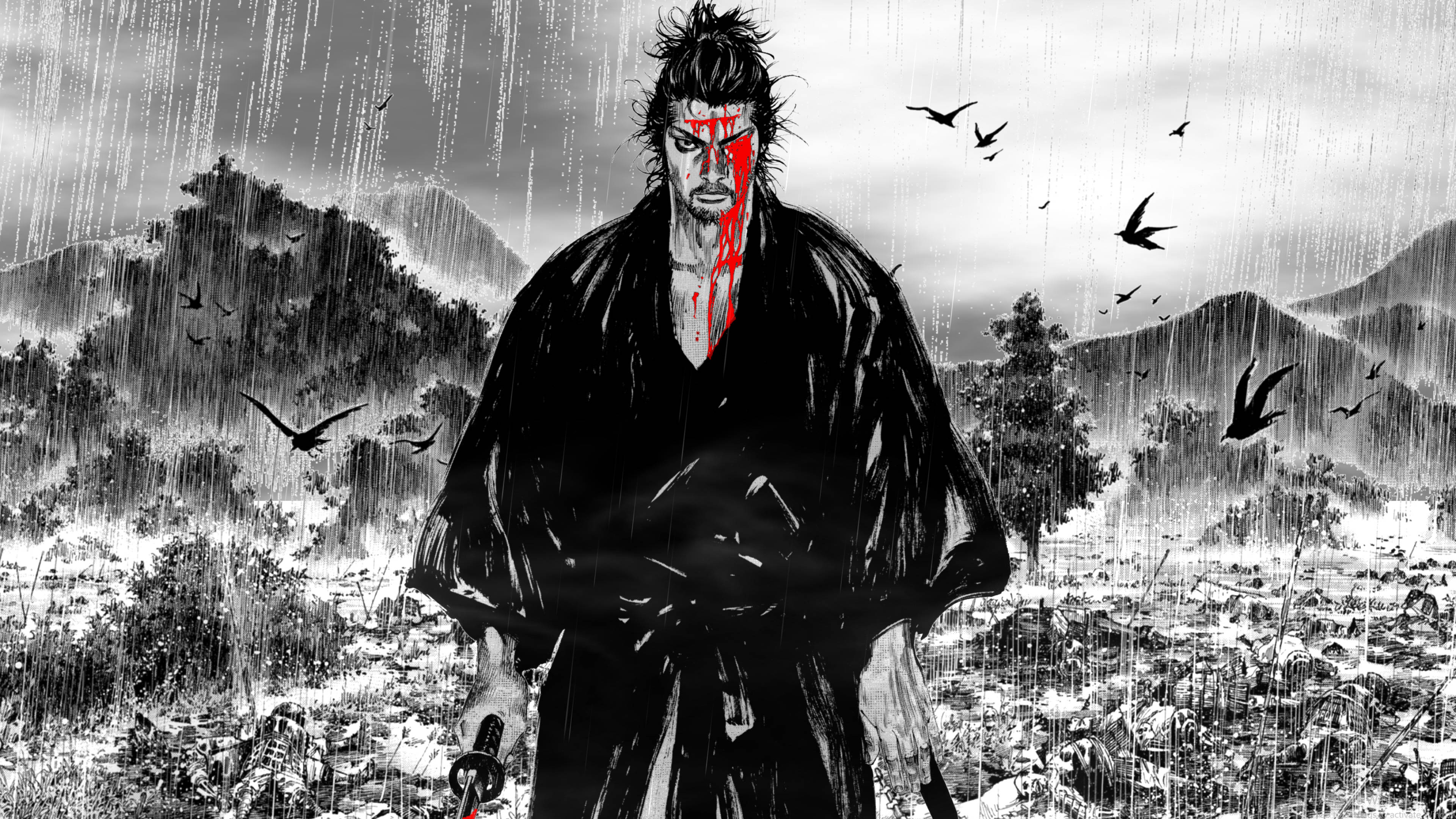 4K Манга Vagabond Тапет
