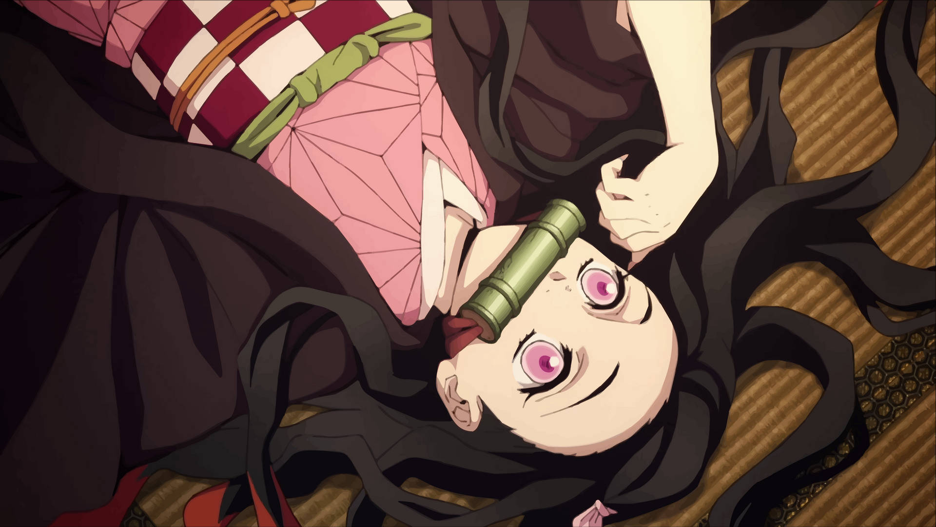 Тапет Demon Slayer 4K Незуко на татами