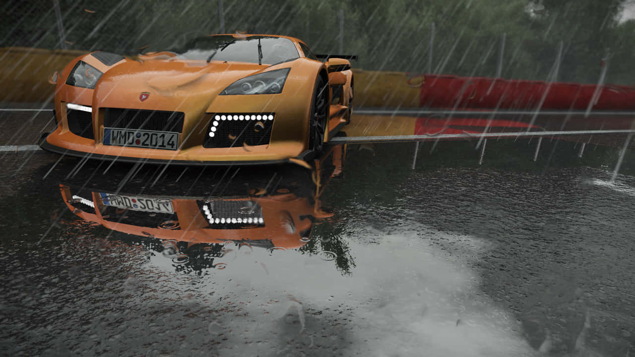 Оранжева кола 720p фон Project Cars Тапет