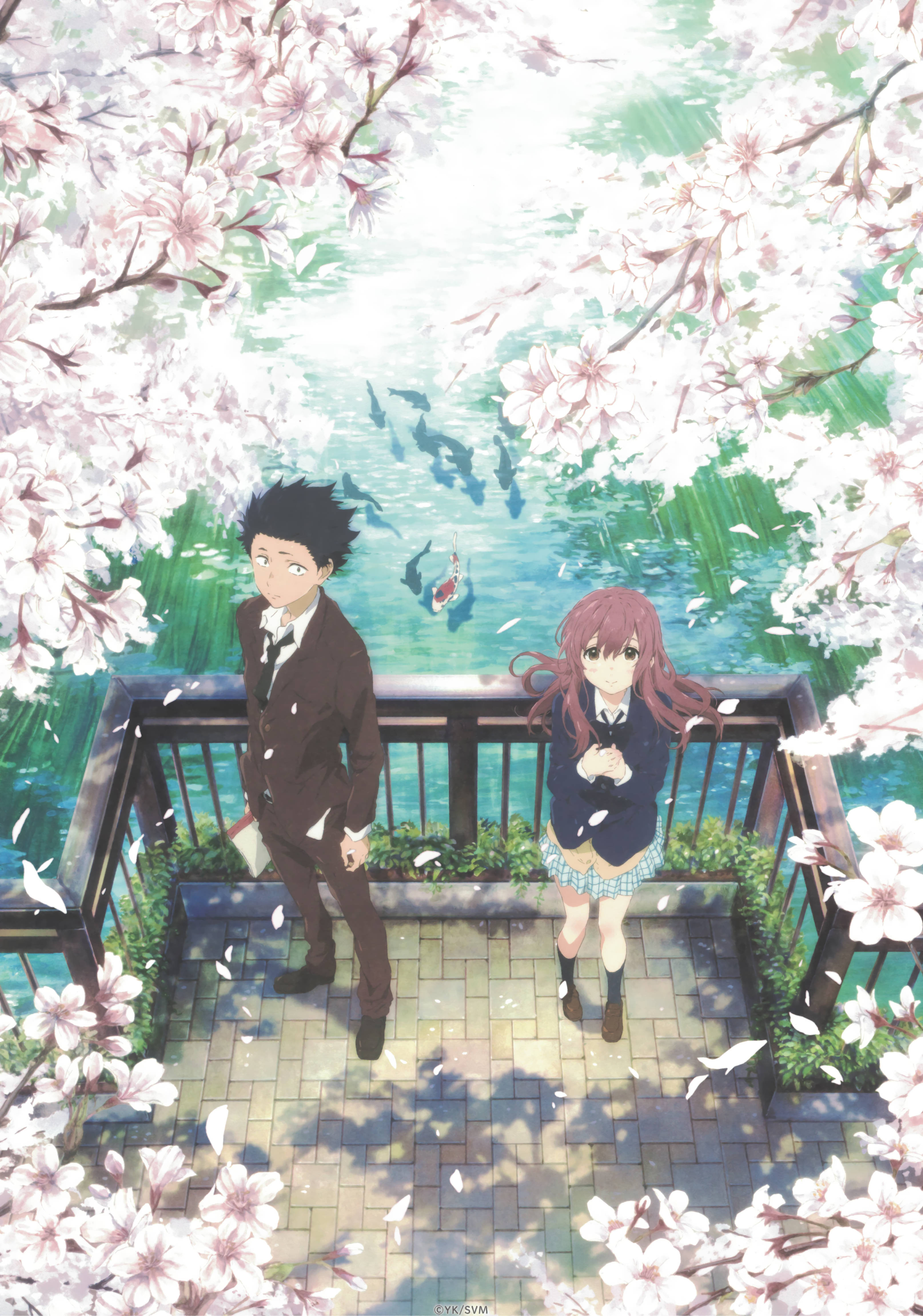 Любов и израствание в A Silent Voice Тапет