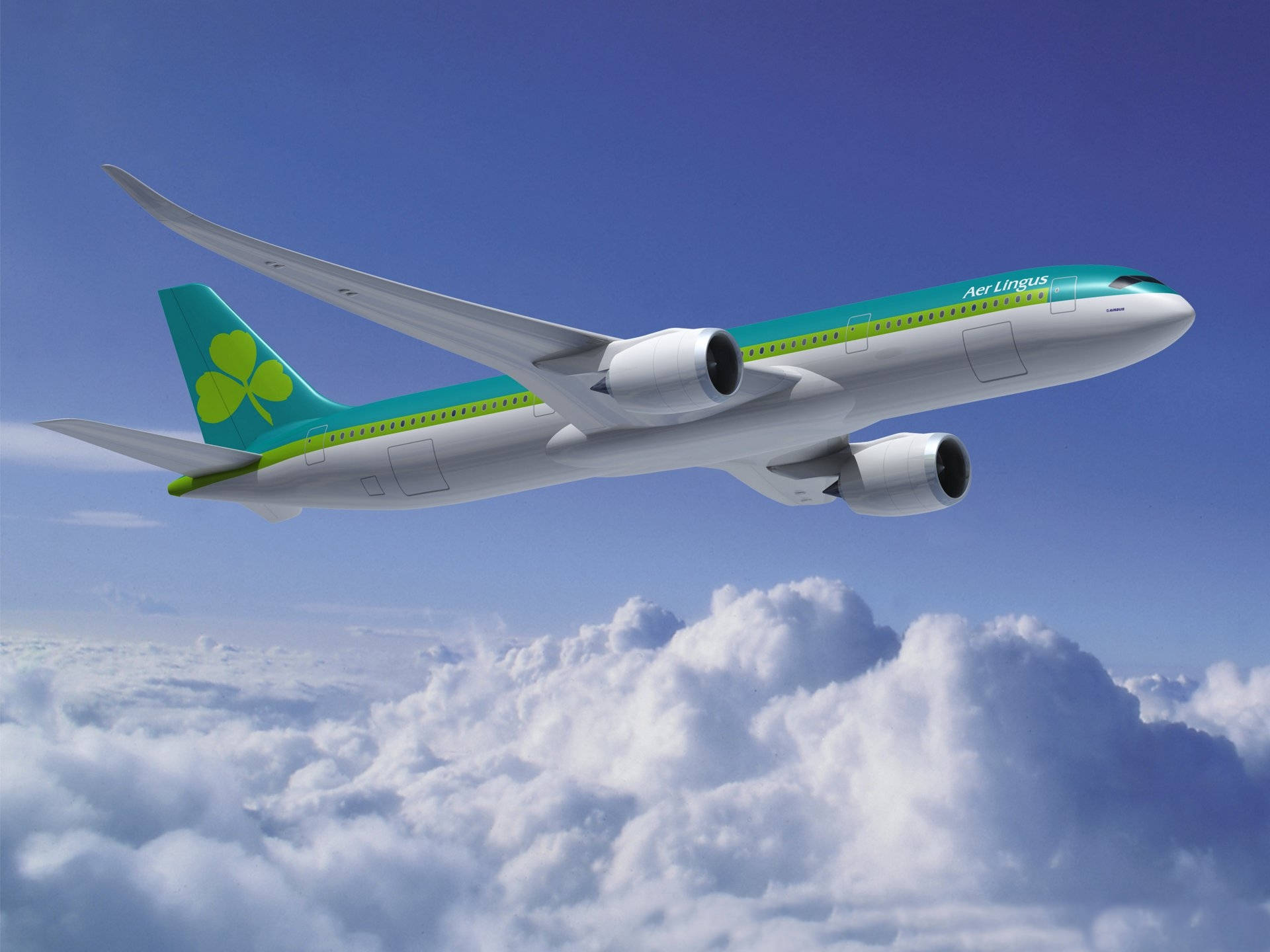 Полет Самолет Aer Lingus Тапет