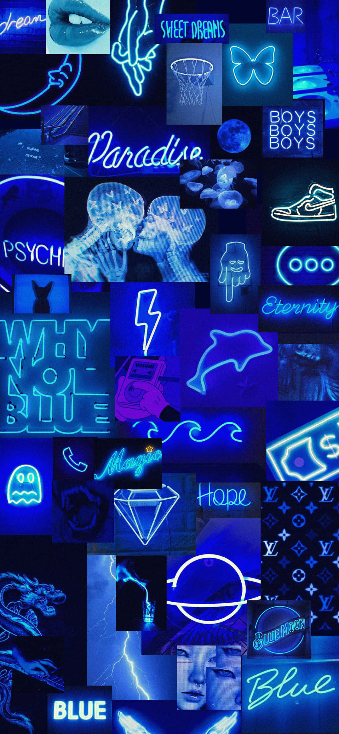 Насладете се на успокояващите ефекти на мирно синьо в Aesthetic Blue Тапет