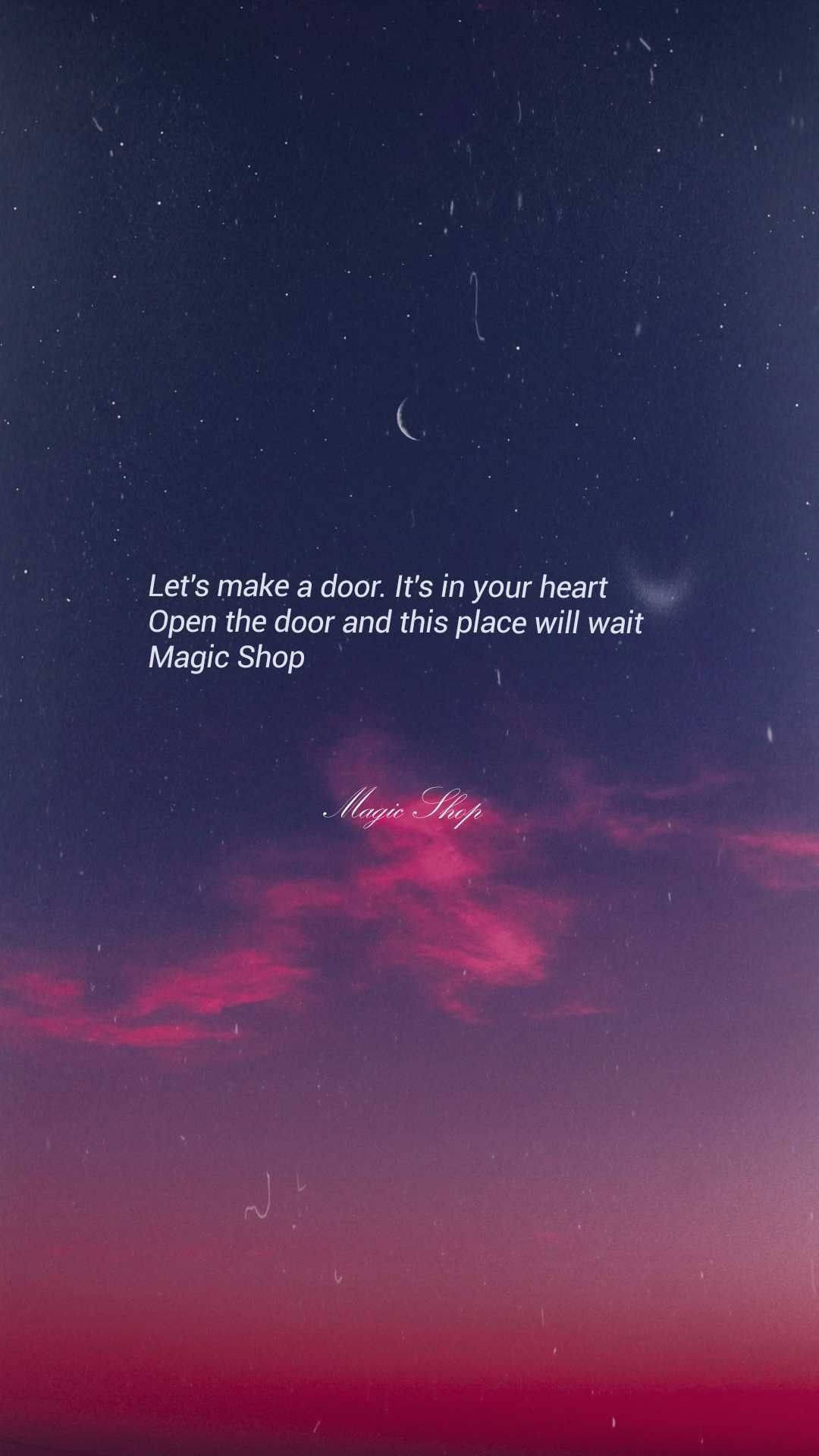 Aesthetic Bts Magic Shop текст Тапет