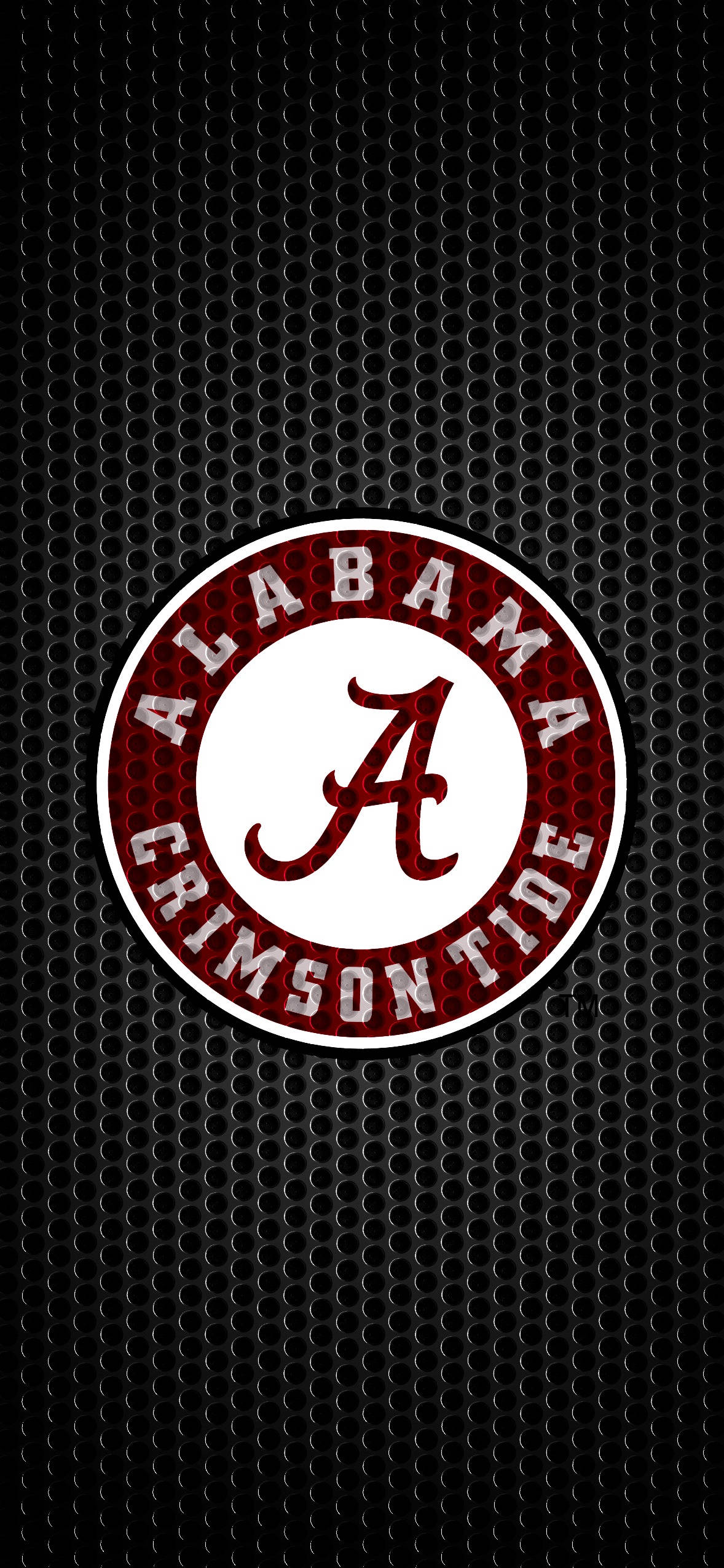 Alabama Crimson Tide черно металично изкуство Тапет