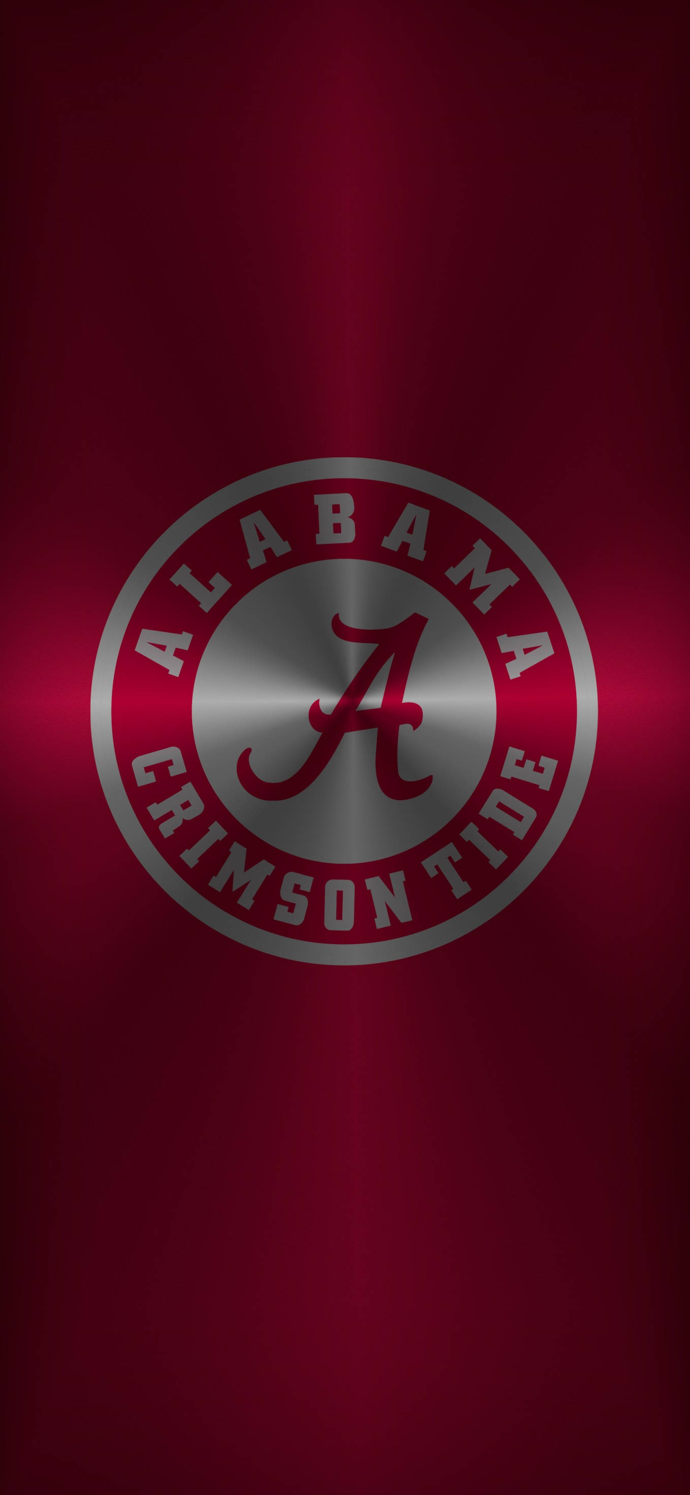 Метален логотип Alabama Crimson Tide Тапет