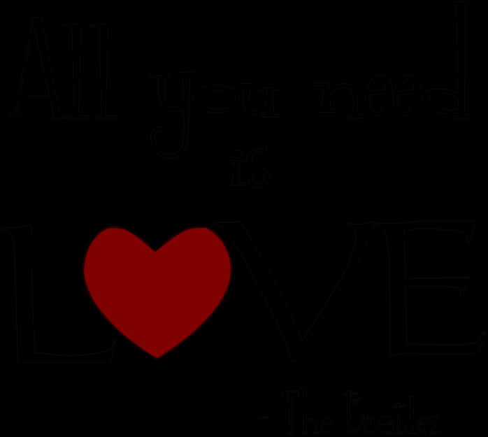 Цитат „All You Need Is Love“ Тапет