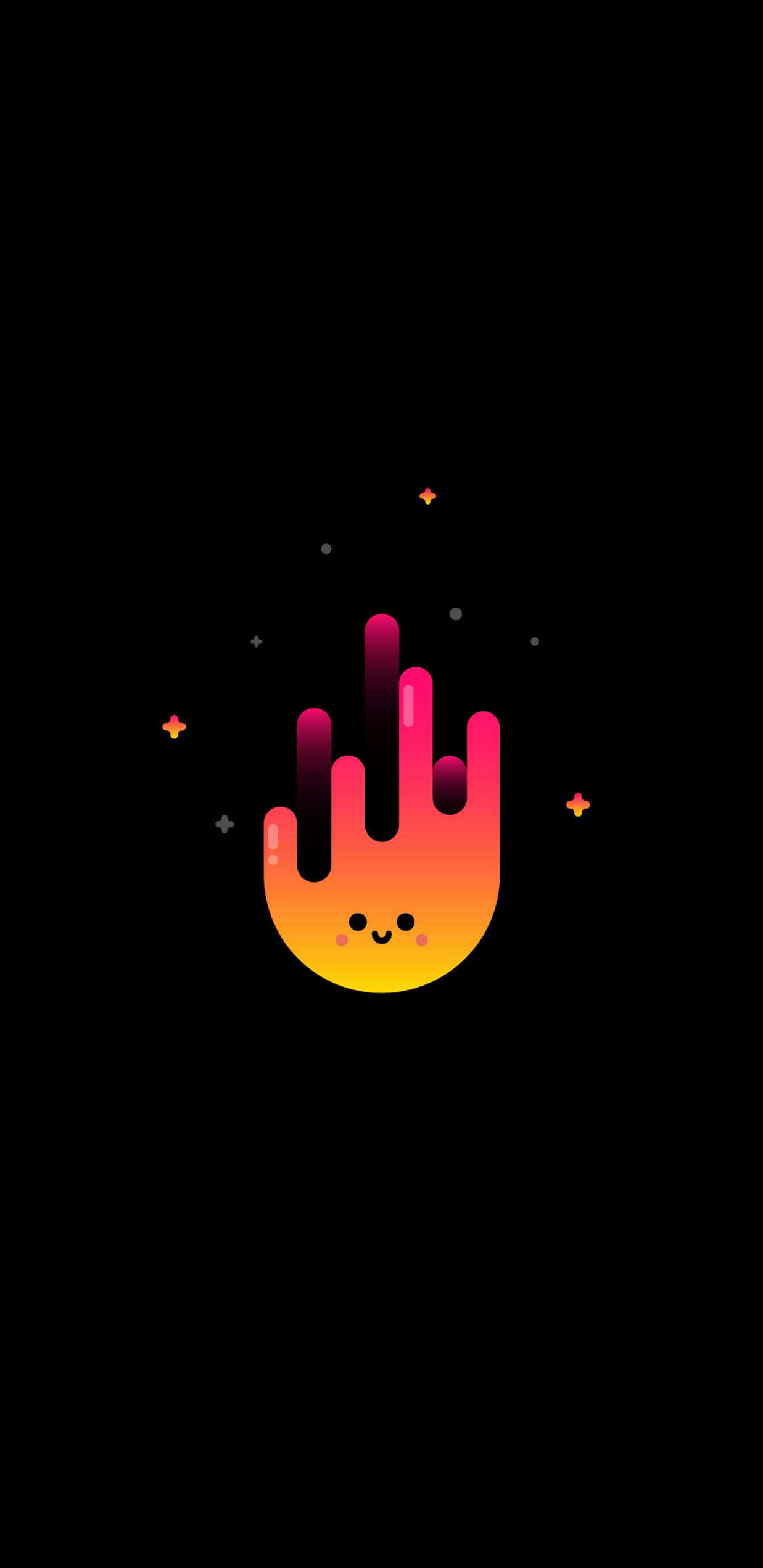 AMOLED фон Сладко огнено лице Тапет