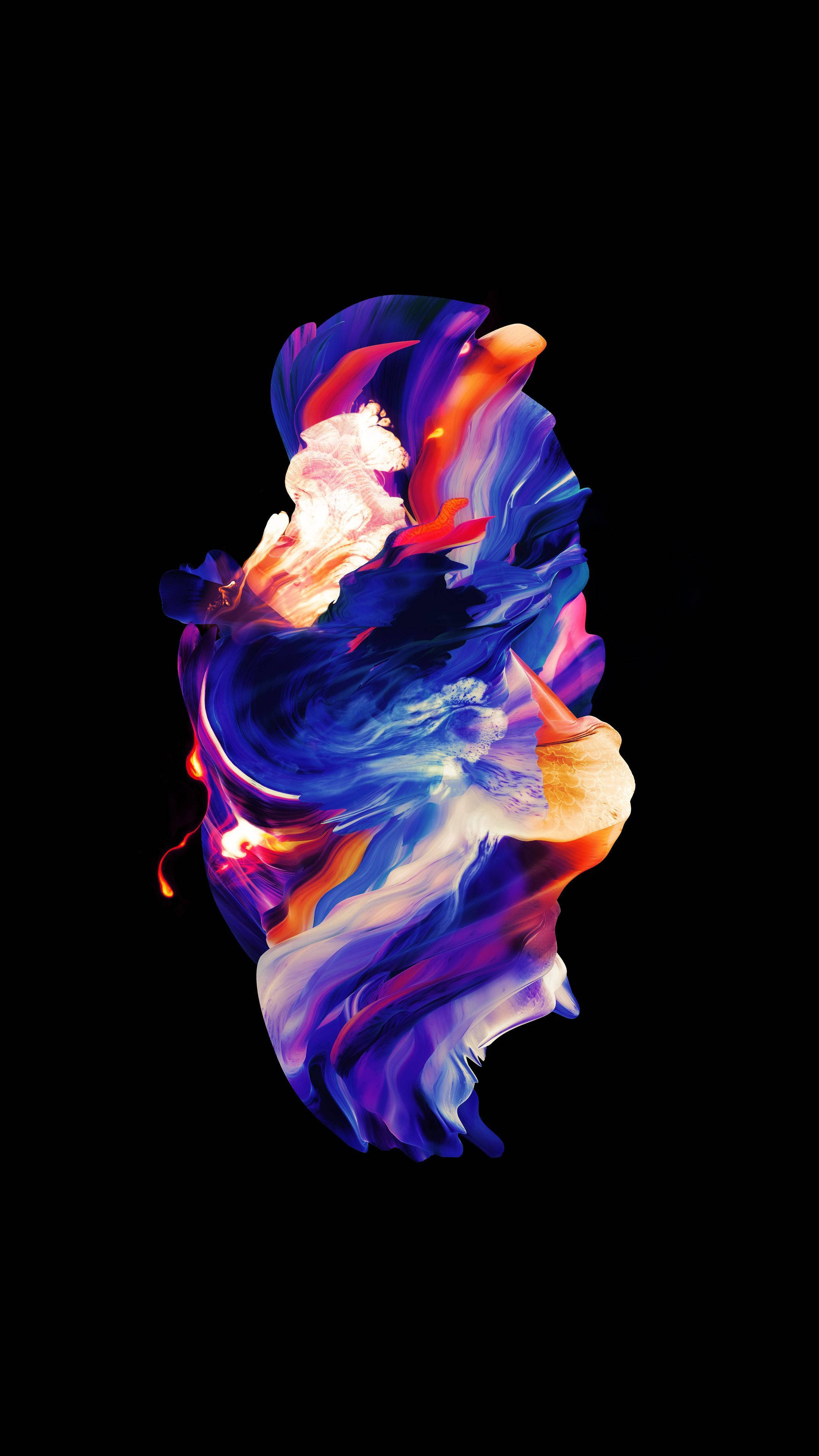 Произведение на изкуство с живи цветове, излъчващи на AMOLED екран Тапет