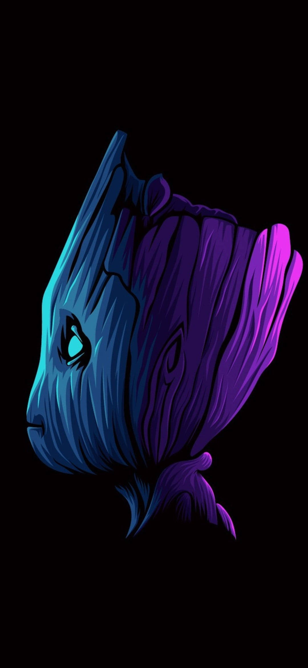 Черен AMOLED Groot Тапет