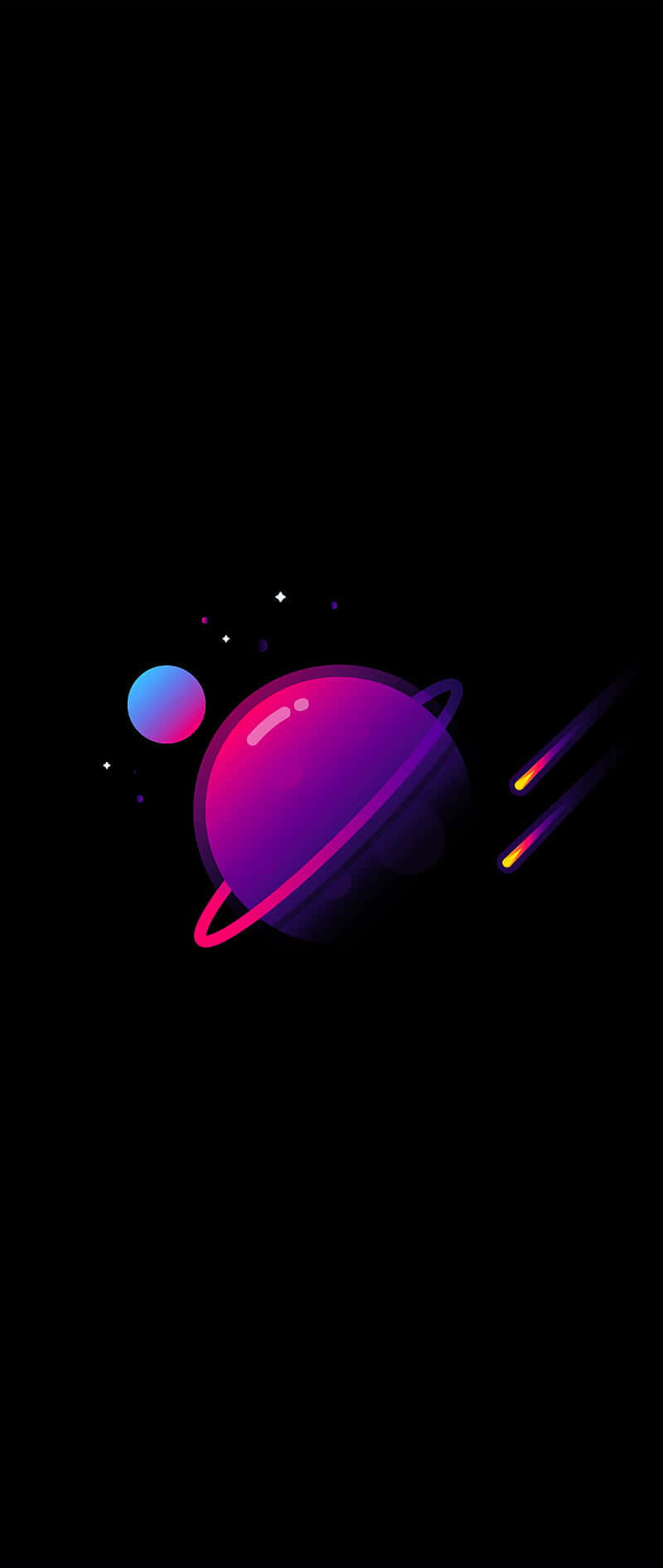 Лилава планета за супер AMOLED дисплей Тапет