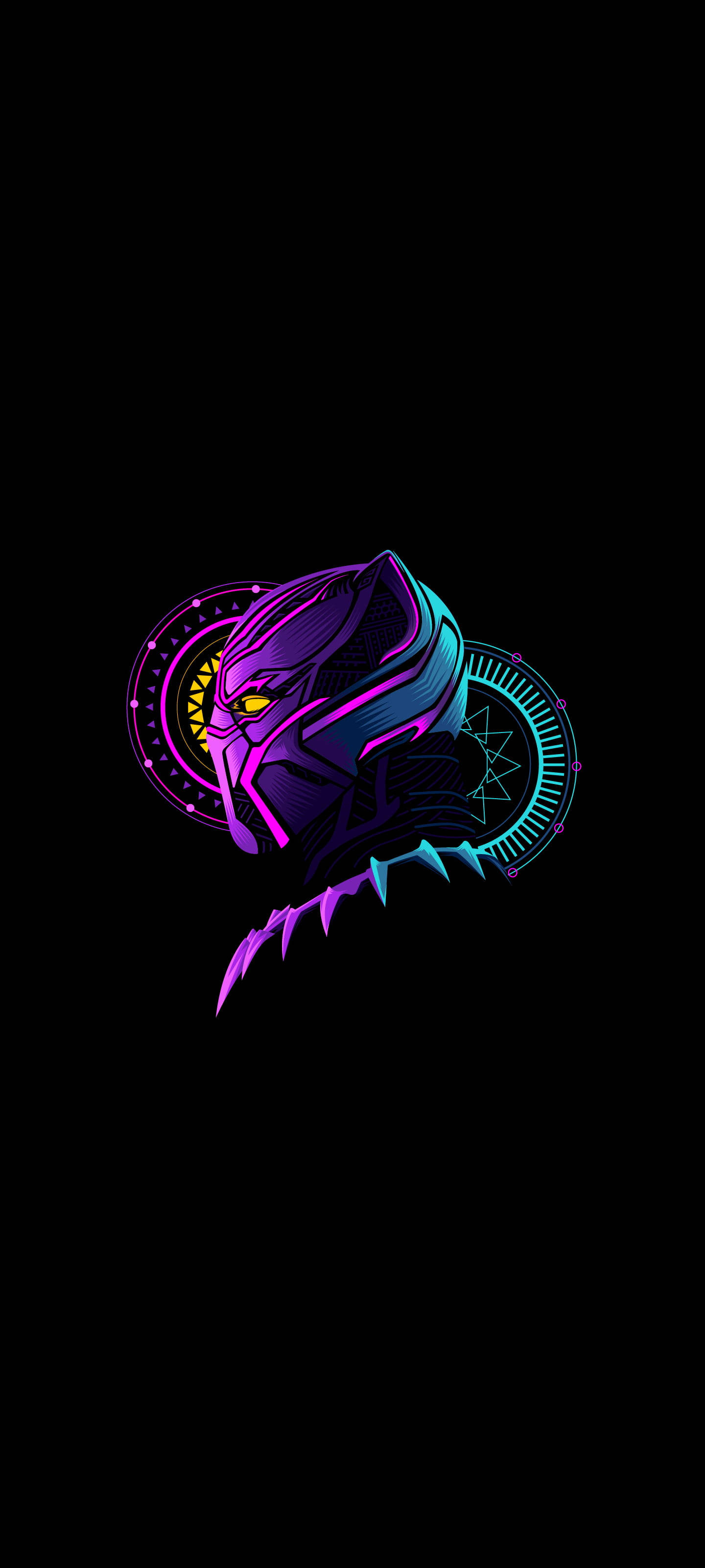 Черен AMOLED Черна Пантера Тапет
