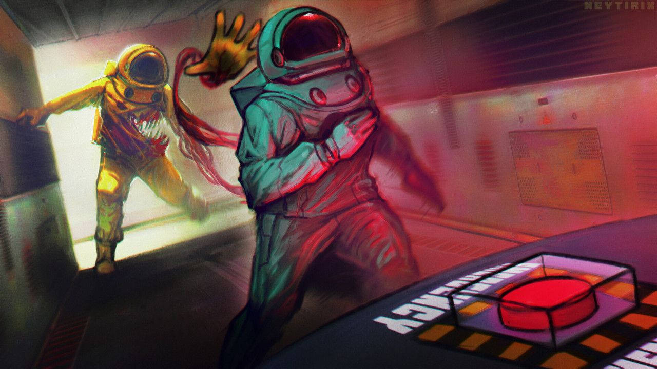 Естетична рисунка от Among US Тапет