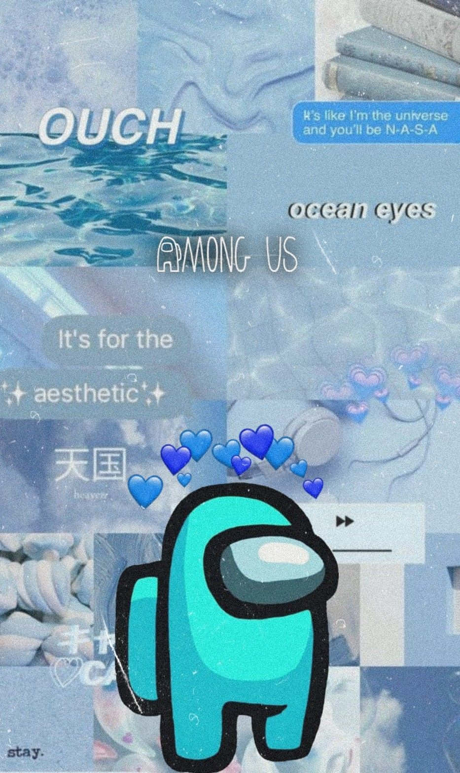 Естетичният екипаж от Among US Тапет