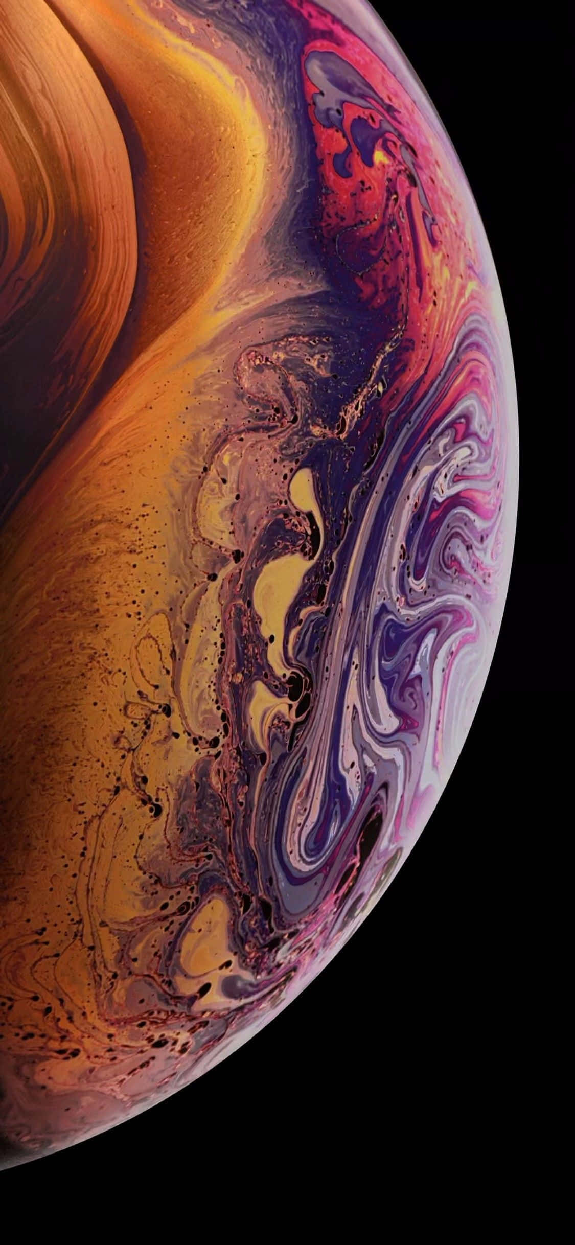 an image of an apple iPhone xs with a colorful swirl Тапет