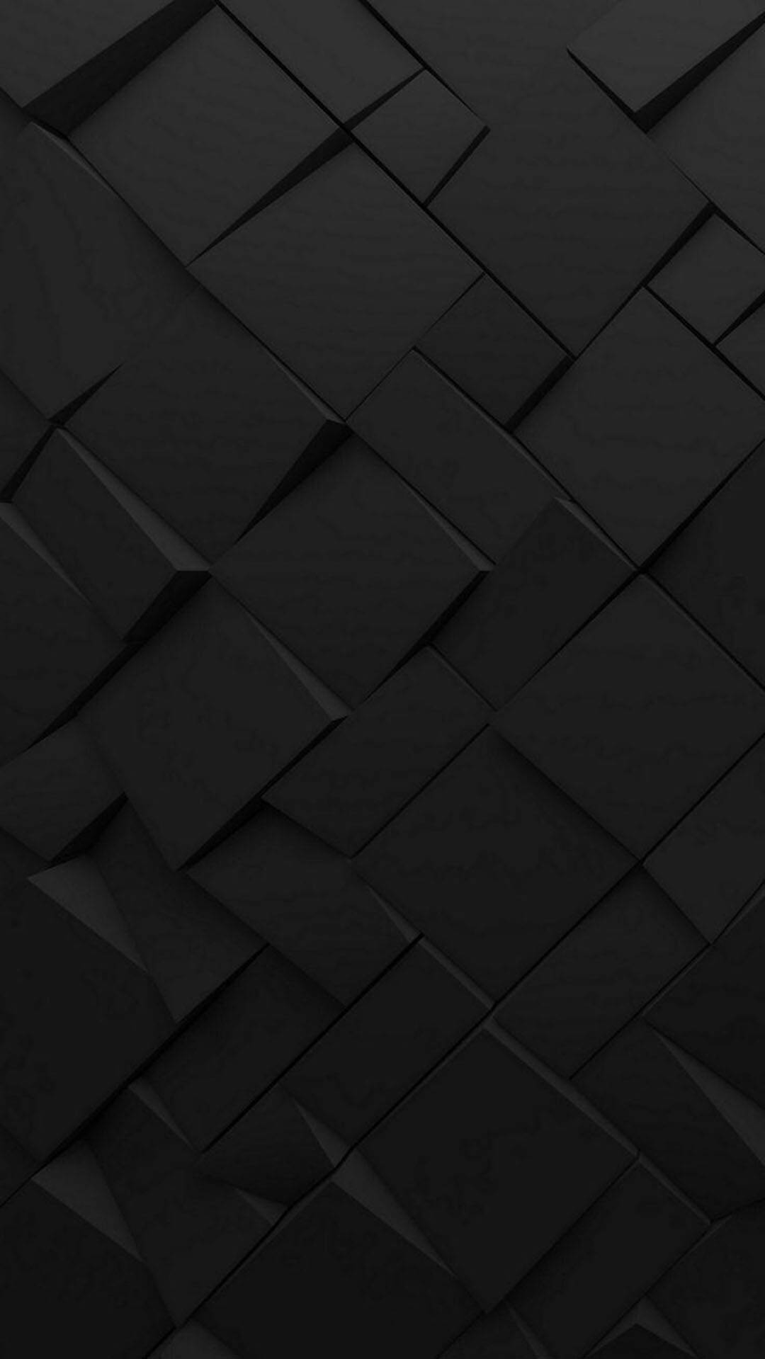 Тъмен Android 3D абстрактен куб модел Тапет