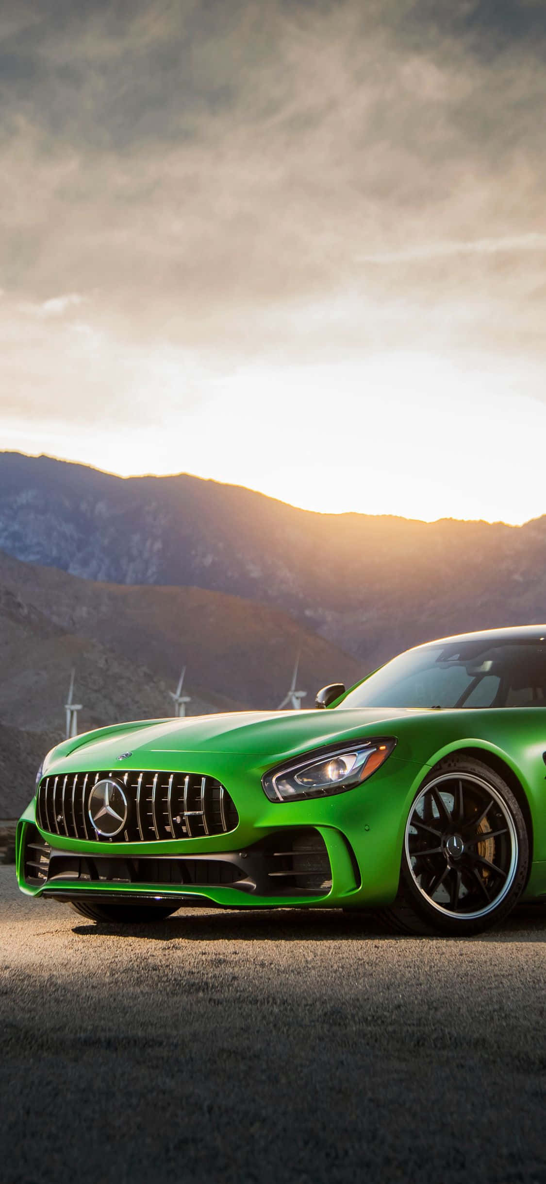 Android Amg Gt-r Зелен Изгрев Фон Тапет