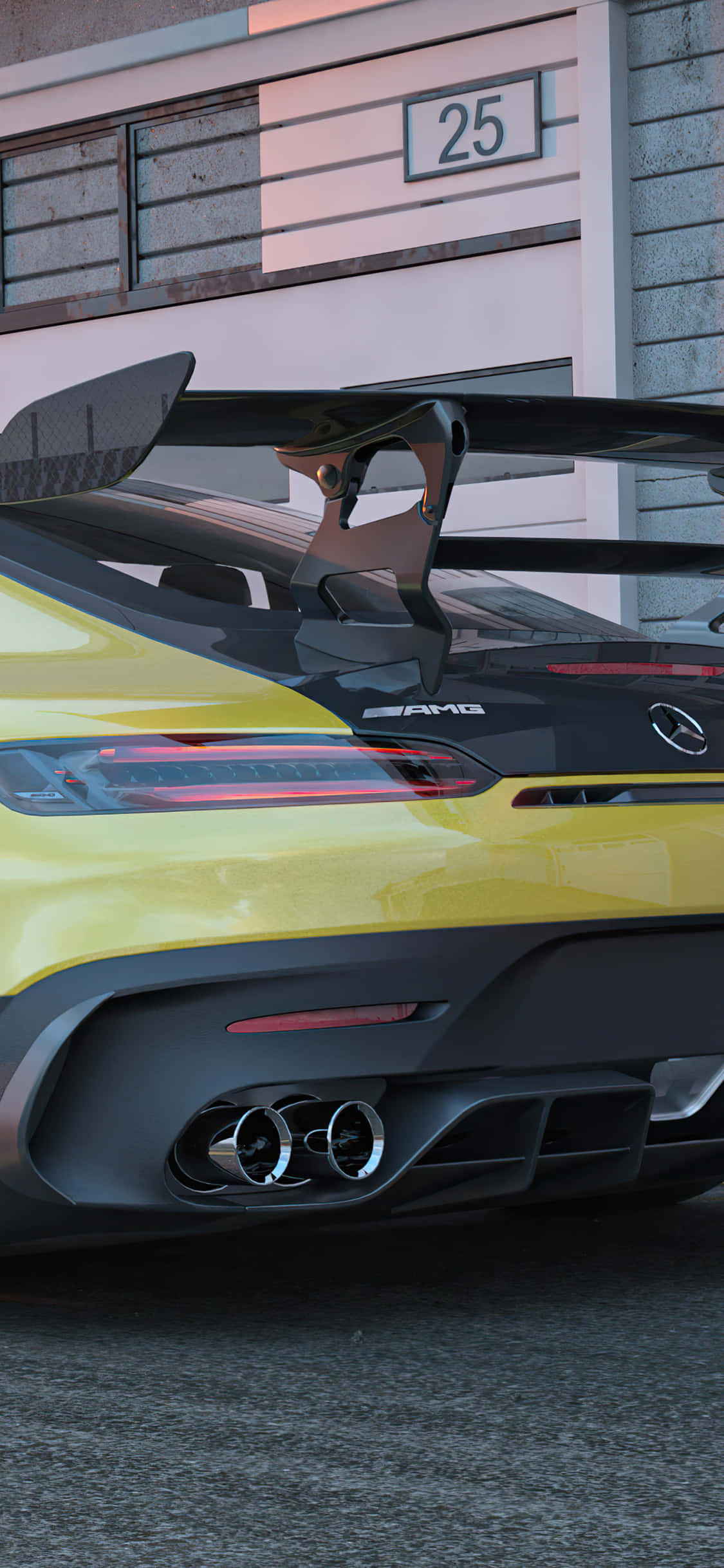 Фон за Android с профил отзад на AMG GT-R Тапет