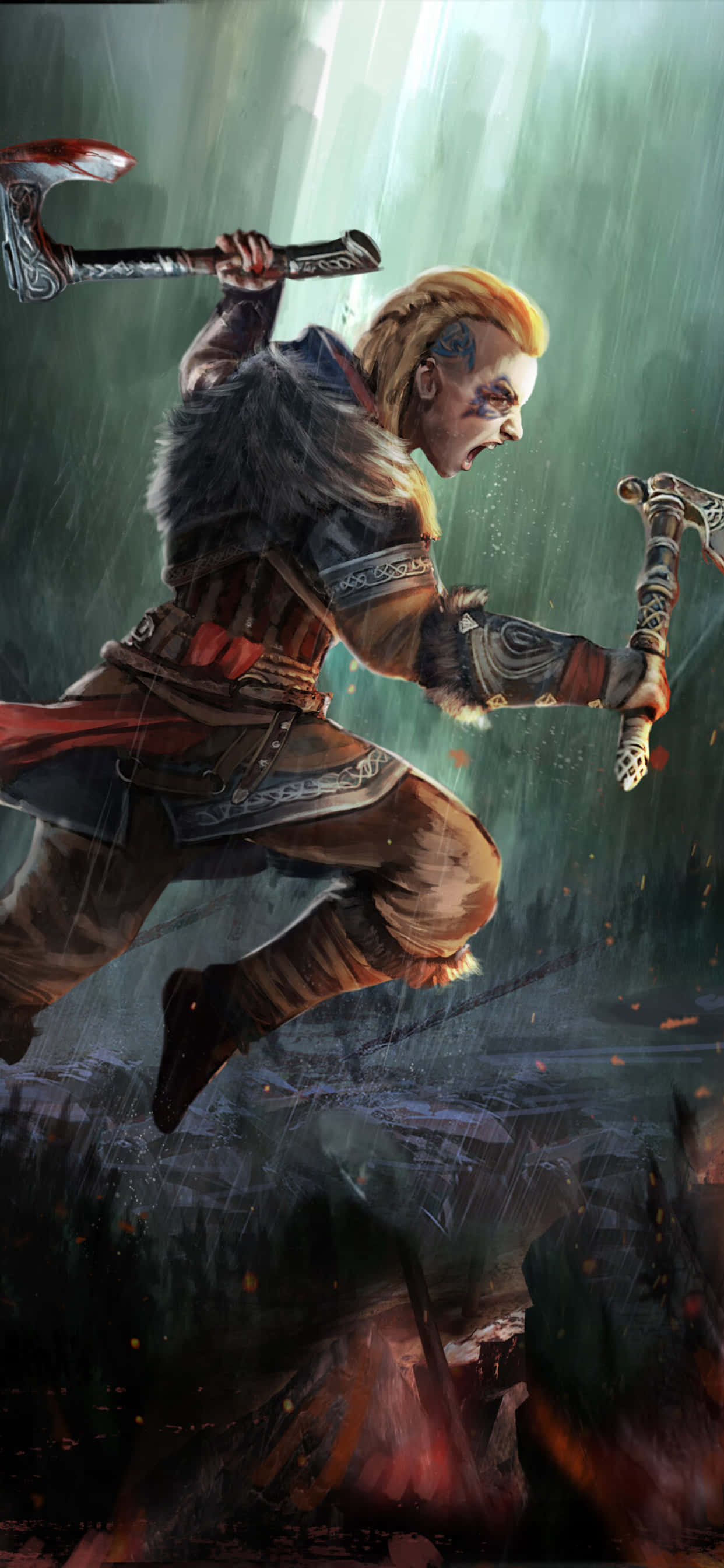Android Assassin's Creed Valhalla Background Female Тапет