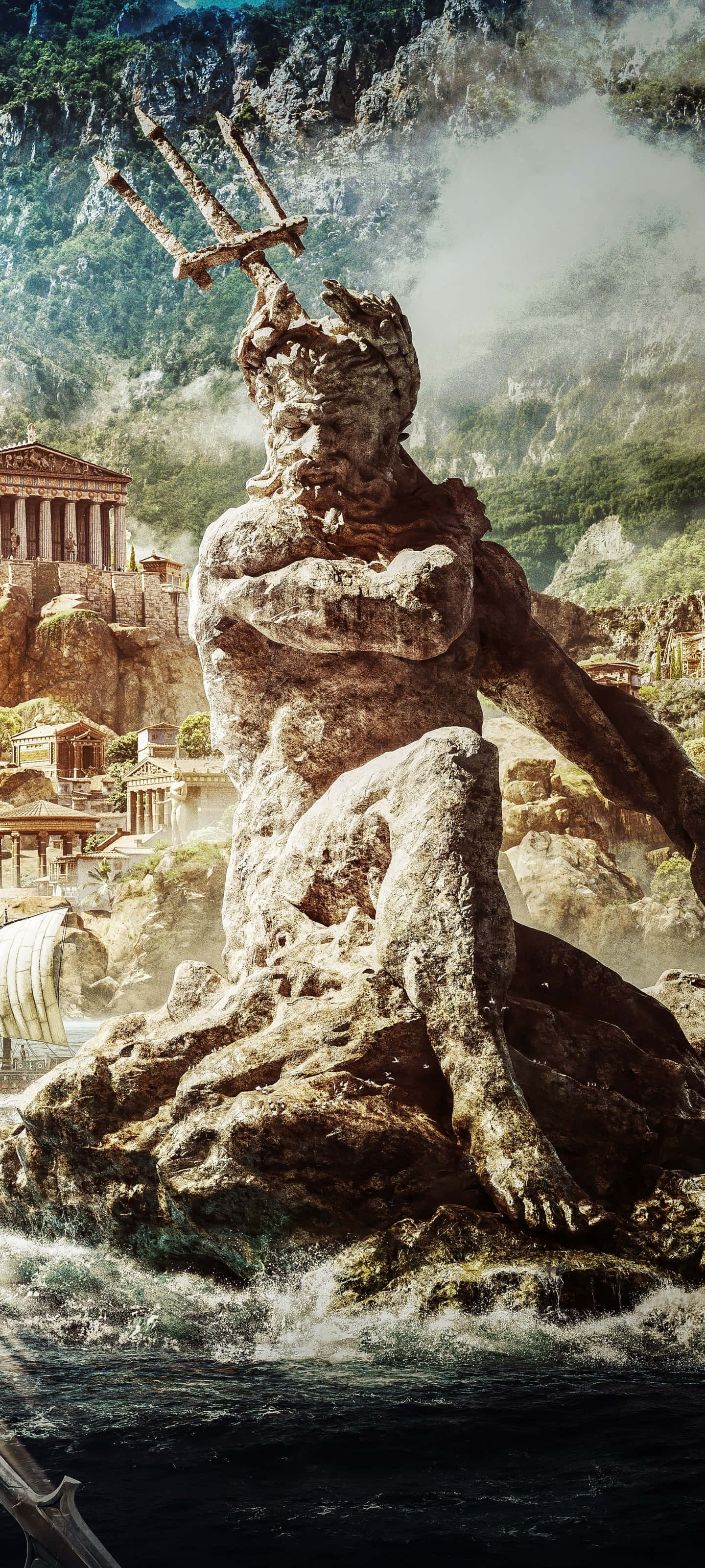 Изследвайте древна Гърция и станете легендарен герой в Android Assassin’s Creed Odyssey. Тапет