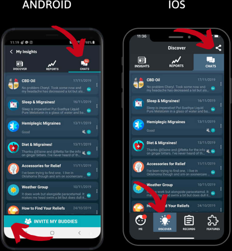 Сравнение интерфейса приложений Android и iOS Тапет