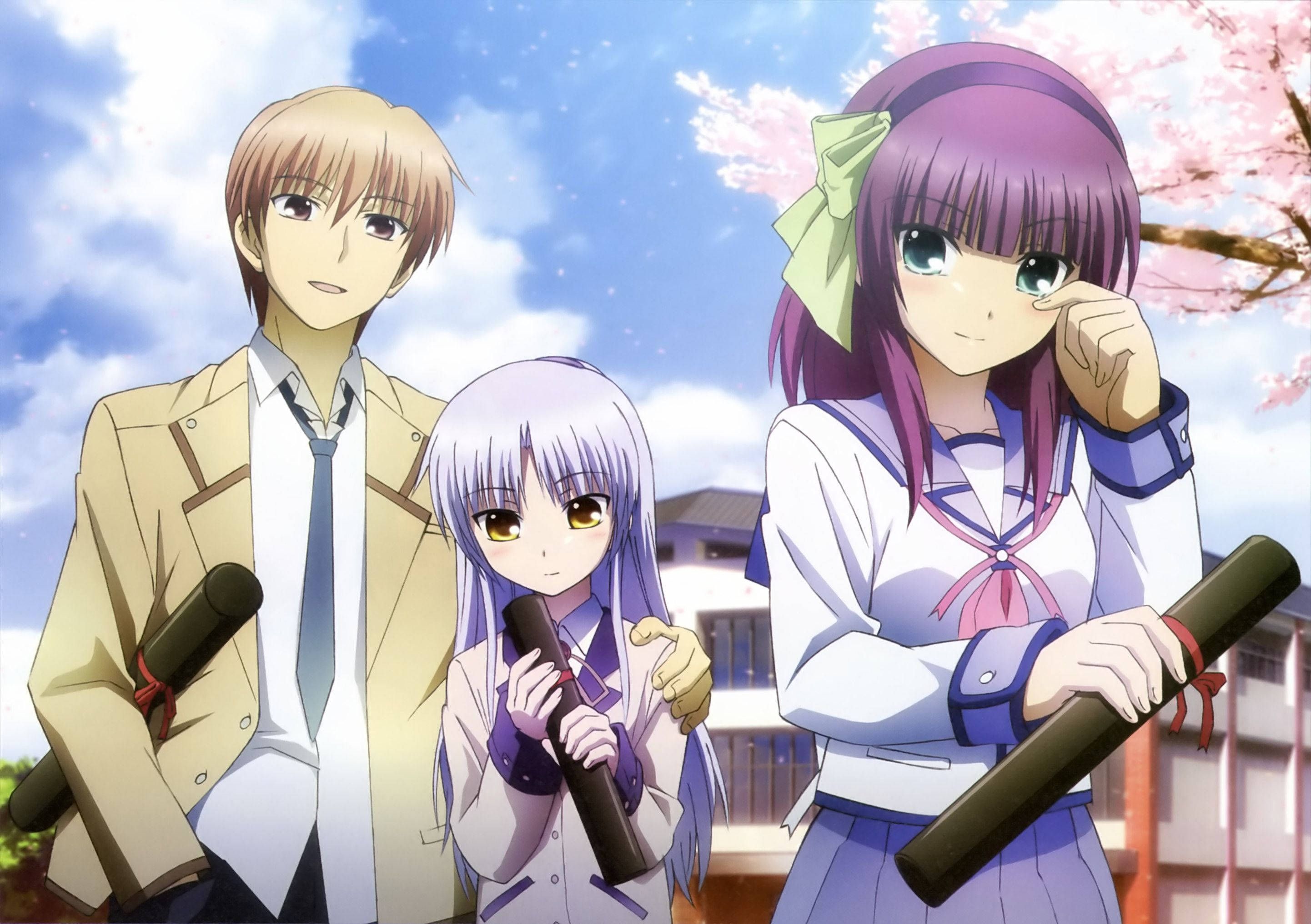 Аниме двойка Angel Beats Тапет