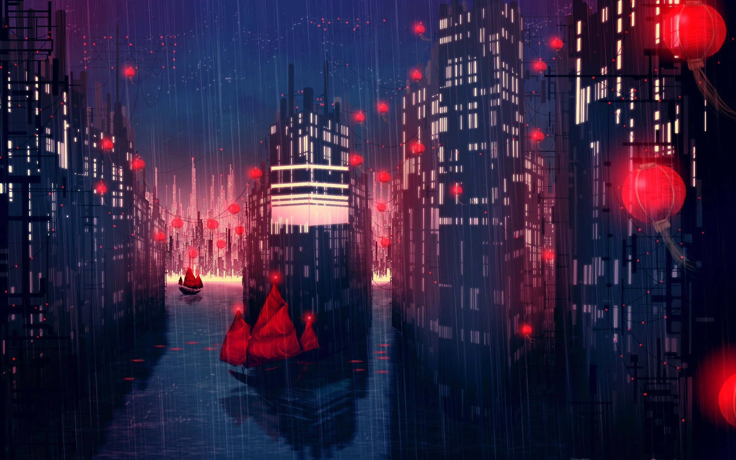 „Изследвайте жизнения свят на Anime City!“ Тапет